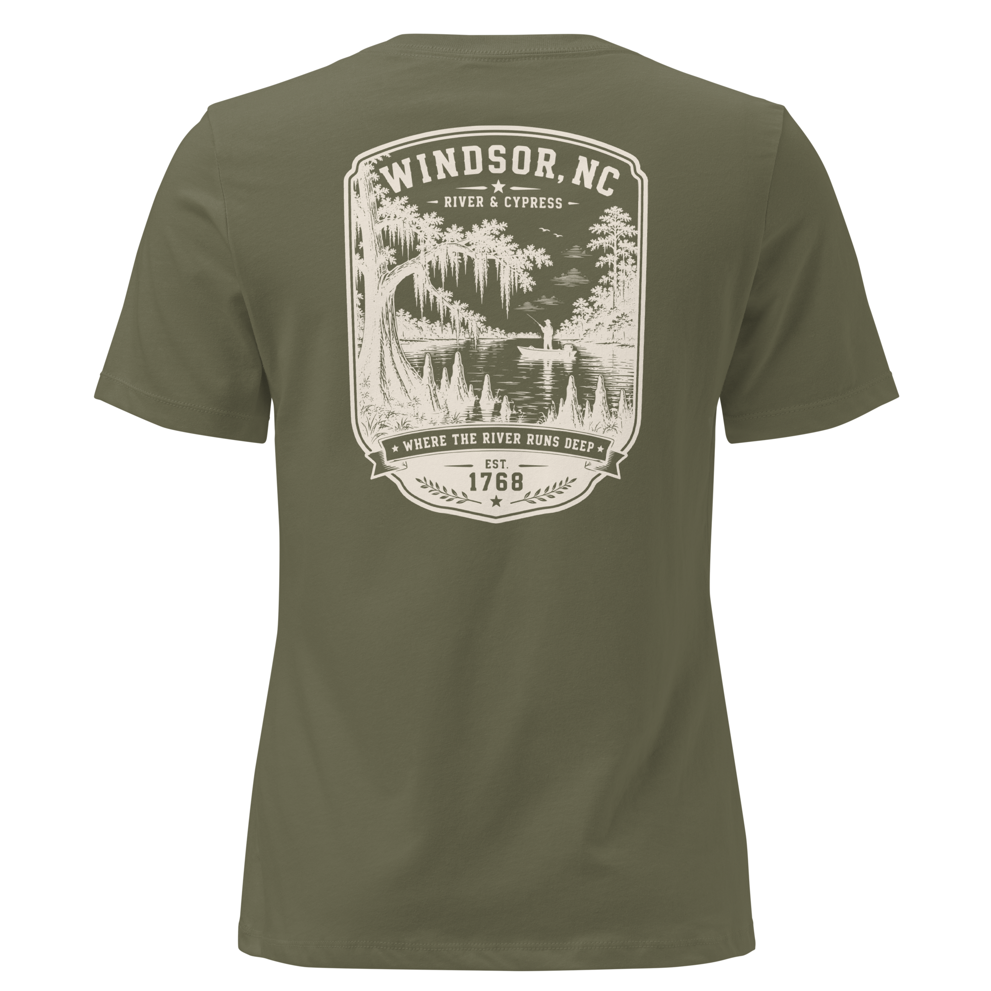 Windsor, NC - River & Cypress - Women's Relaxed T-Shirt