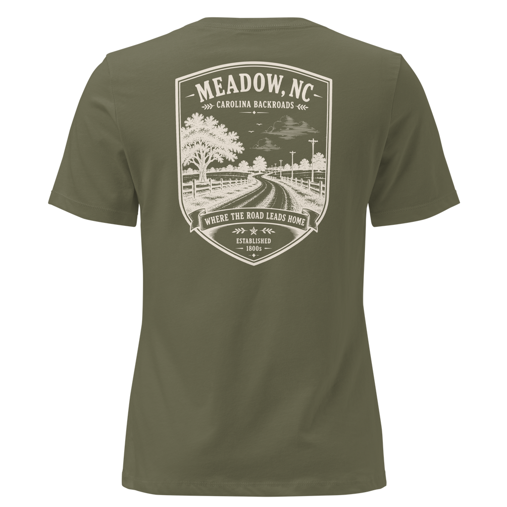 Meadow, NC - Carolina Backroads - Women's Relaxed T-Shirt