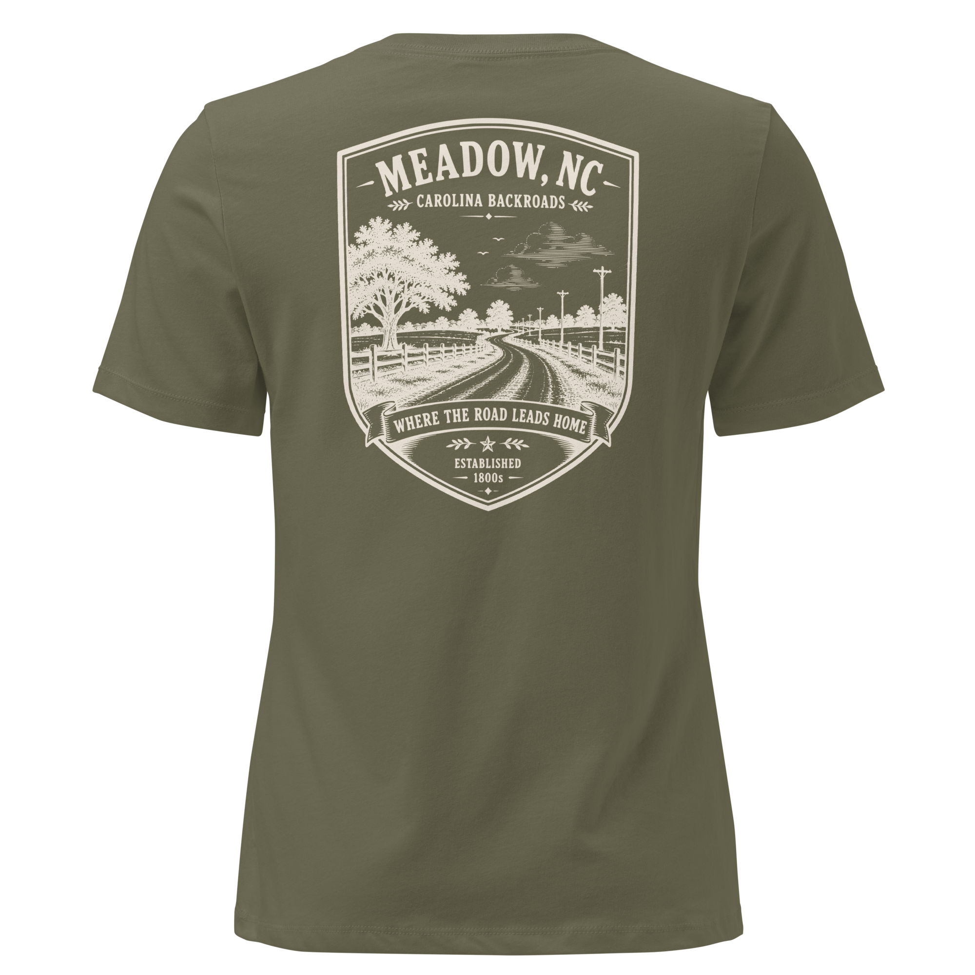 Meadow, NC - Carolina Backroads - Women's Relaxed T-Shirt