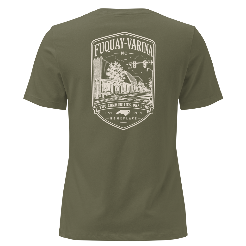 Fuquay-Varina, NC - Two Communities. One Home. - Women's Relaxed T-Shirt