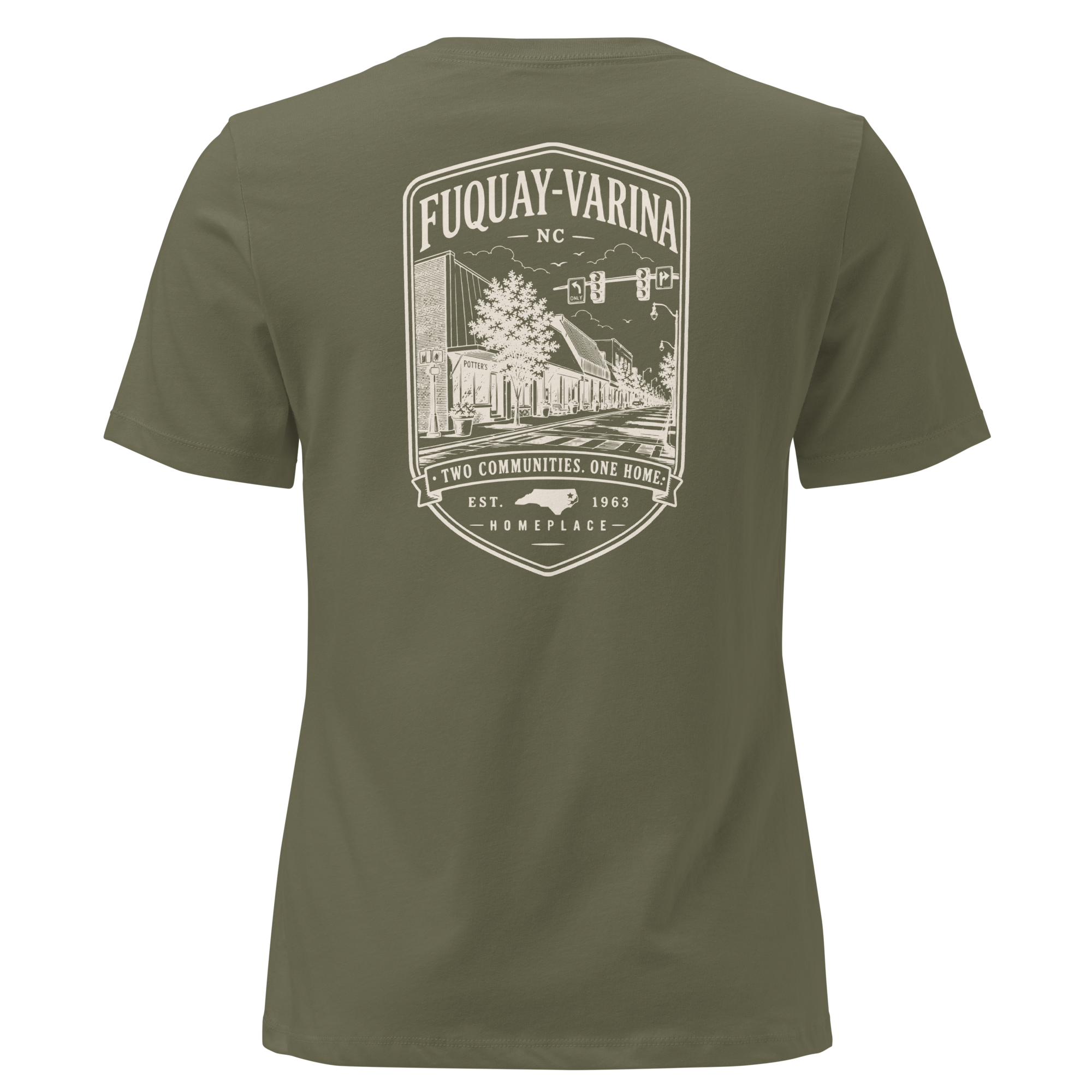 Fuquay-Varina, NC - Two Communities. One Home. - Women's Relaxed T-Shirt