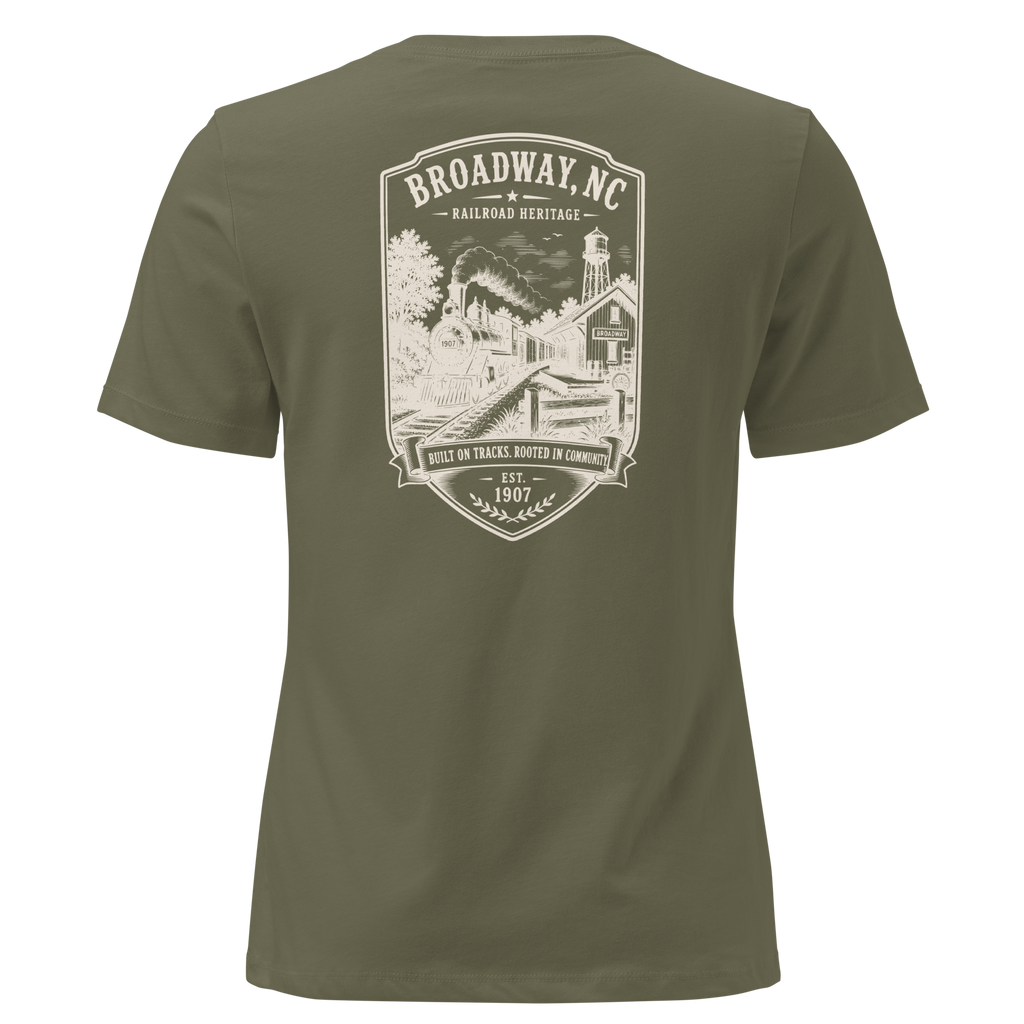 Broadway, NC - Railroad Heritage - Women's Relaxed T-Shirt