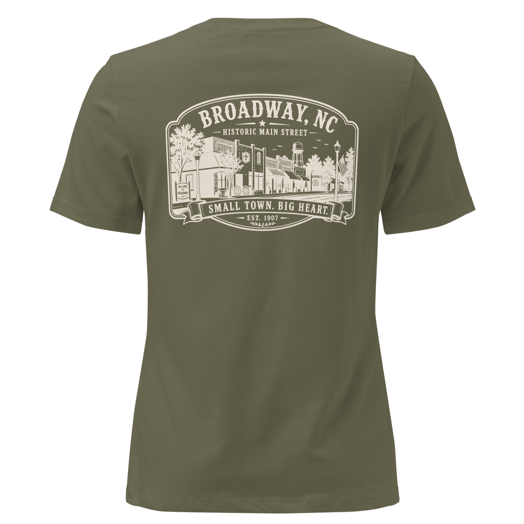 Broadway, NC - Main Street - Women's Relaxed T-Shirt