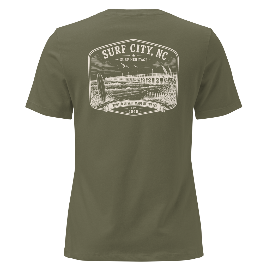 Surf City, NC - Surf Heritage - Women's Relaxed T-Shirt