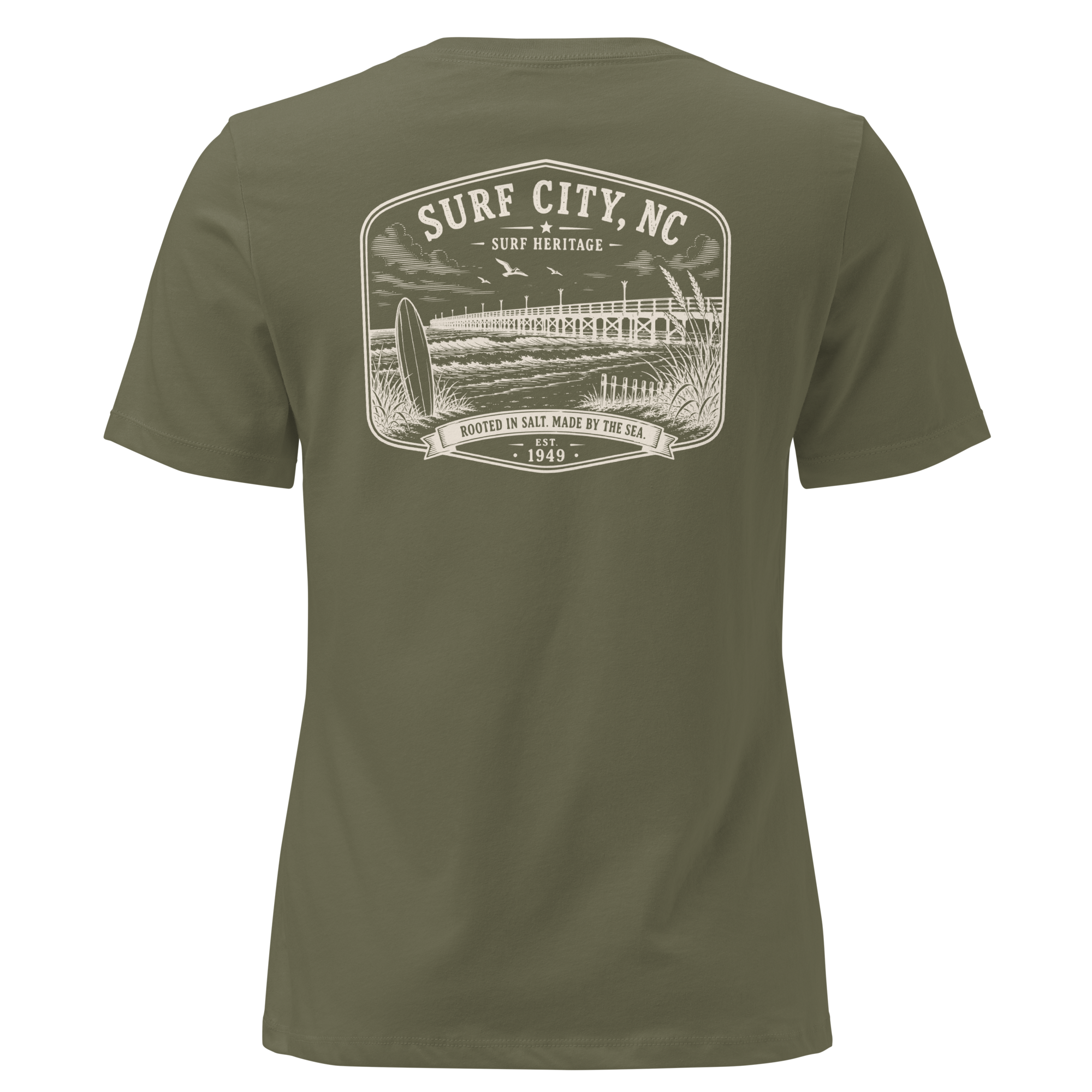 Surf City, NC - Surf Heritage - Women's Relaxed T-Shirt
