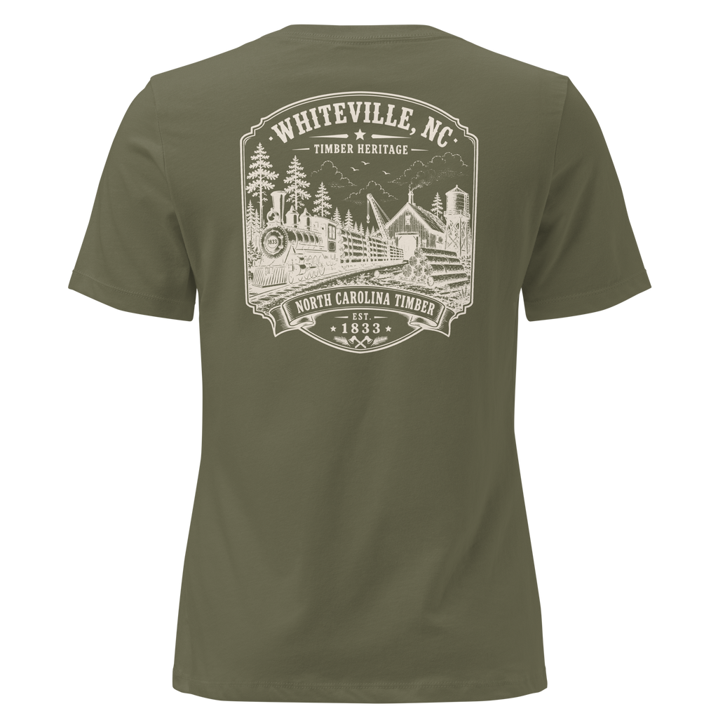 Whiteville, NC - Timber Heritage - Women's Relaxed T-Shirt