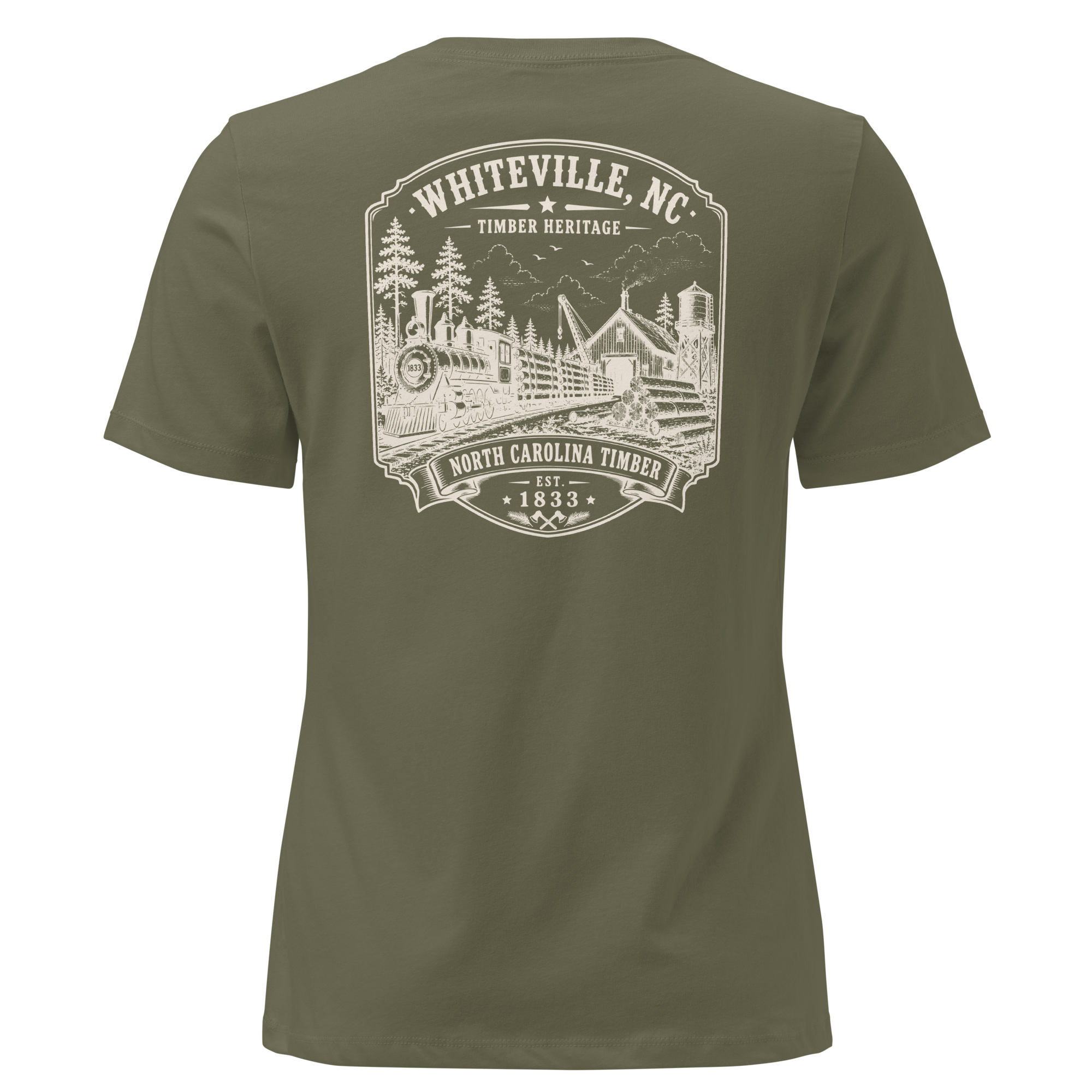 Whiteville, NC - Timber Heritage - Women's Relaxed T-Shirt