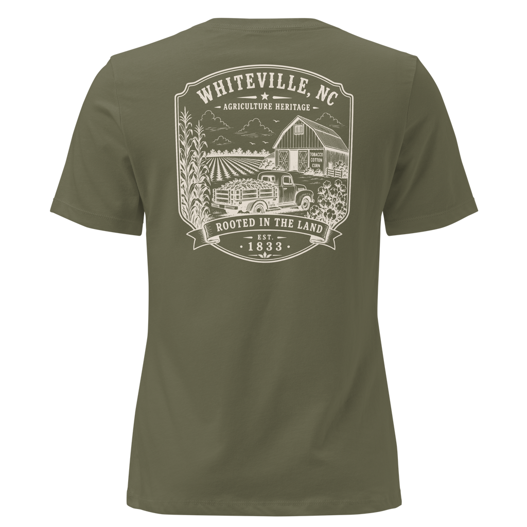 Whiteville, NC - Rooted In The Land - Women's Relaxed T-Shirt