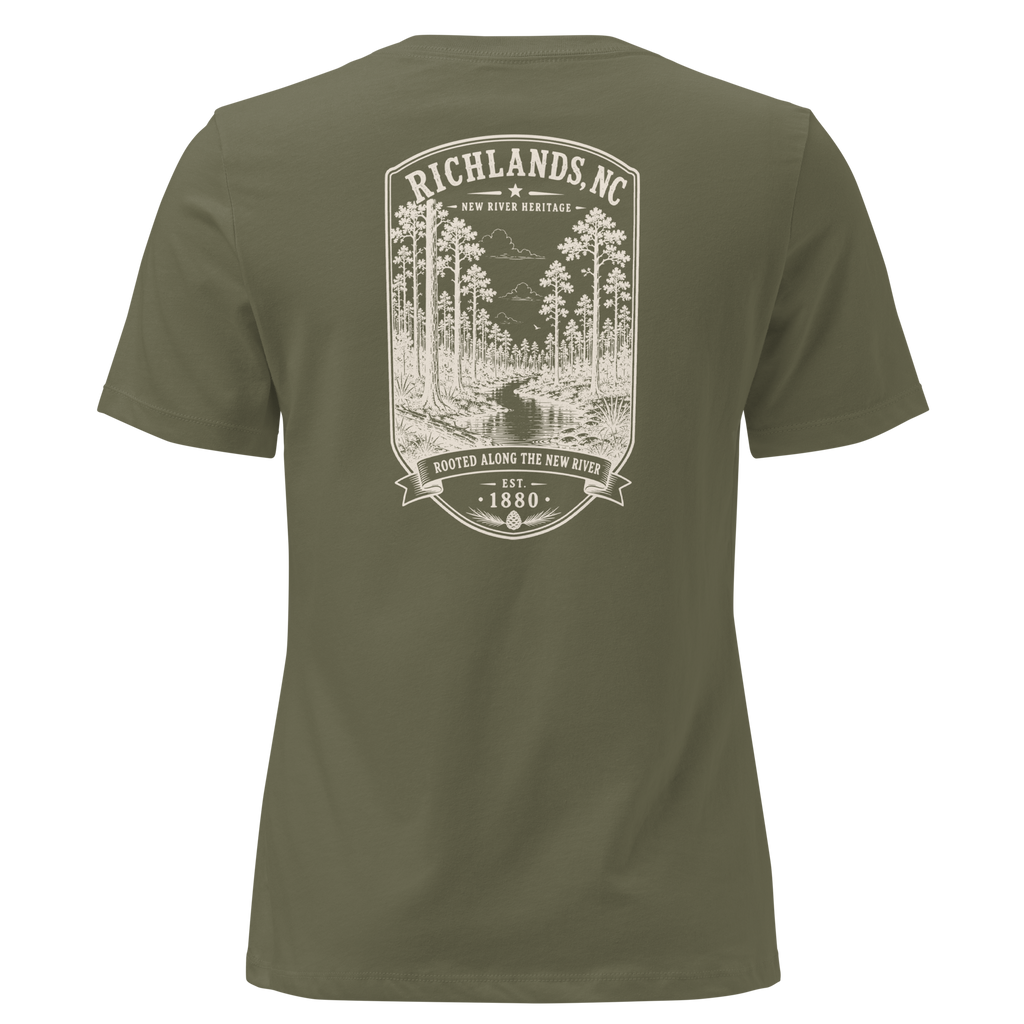 Richlands, NC - Rooted Along the New River - Women's Relaxed T-Shirt
