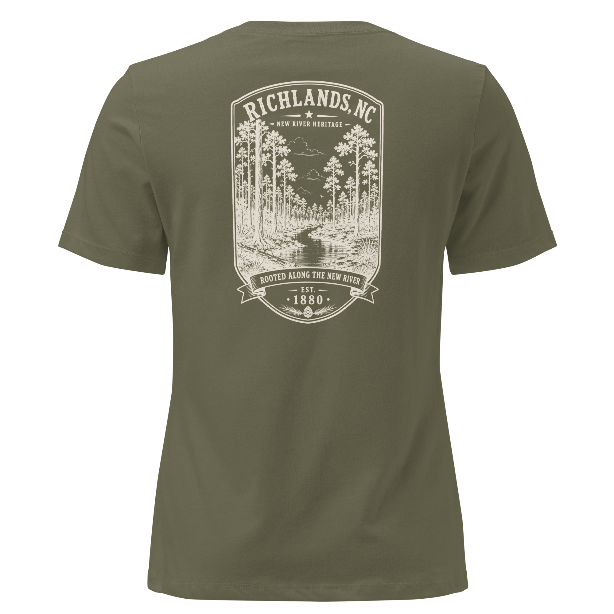 Richlands, NC - Rooted Along the New River - Women's Relaxed T-Shirt