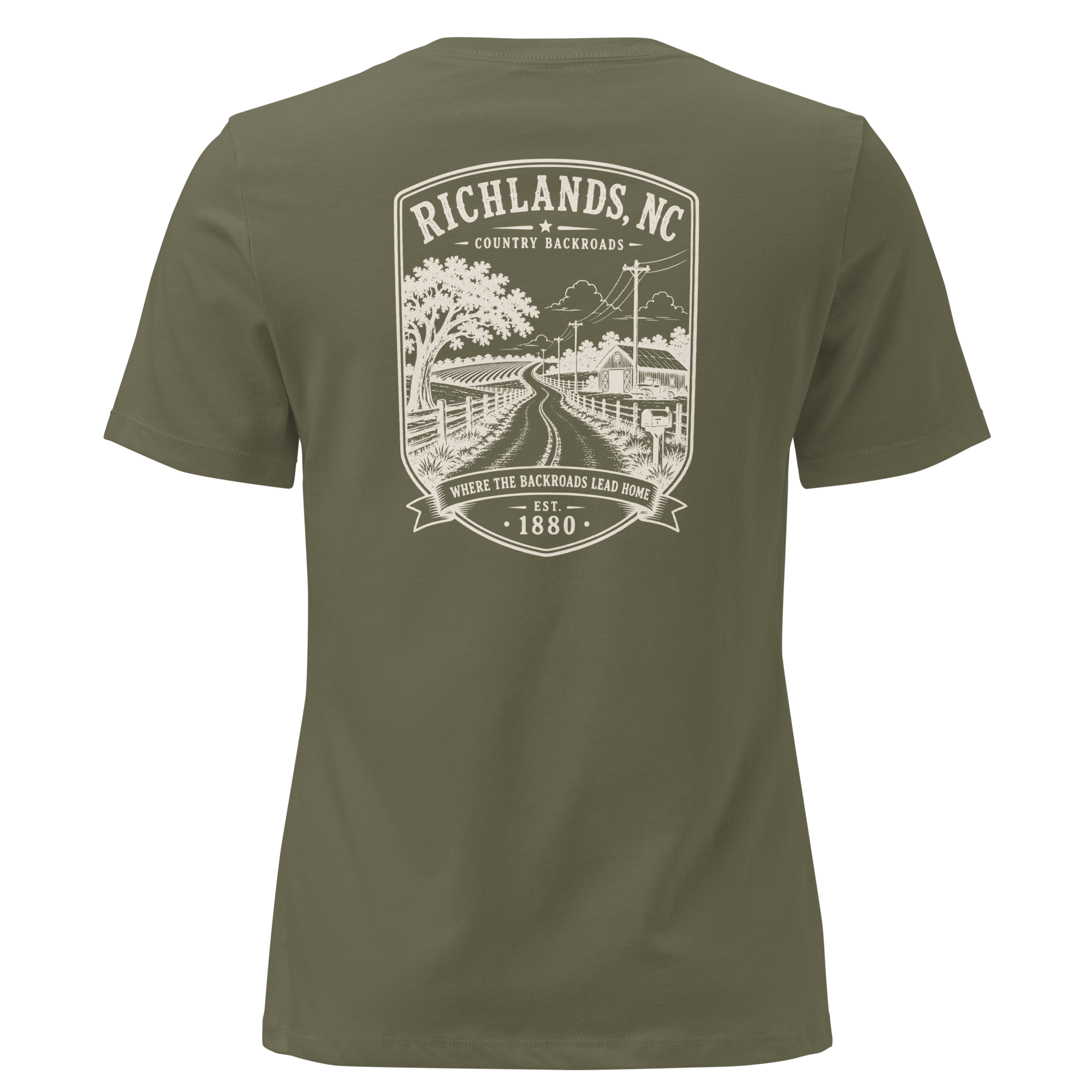 Richlands, NC - Country Backroads - Women's Relaxed T-Shirt