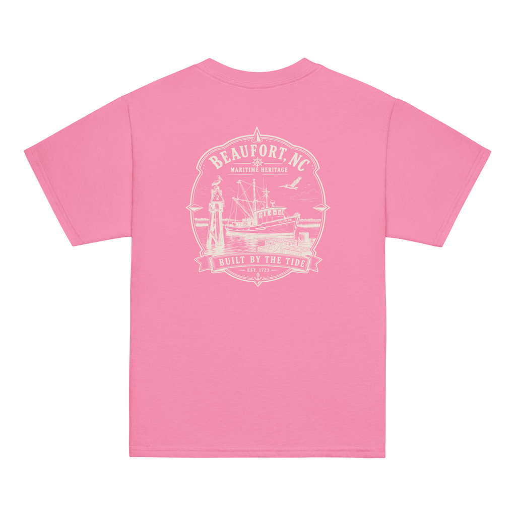 Beaufort, NC - Built By The Tide - Youth Classic Tee