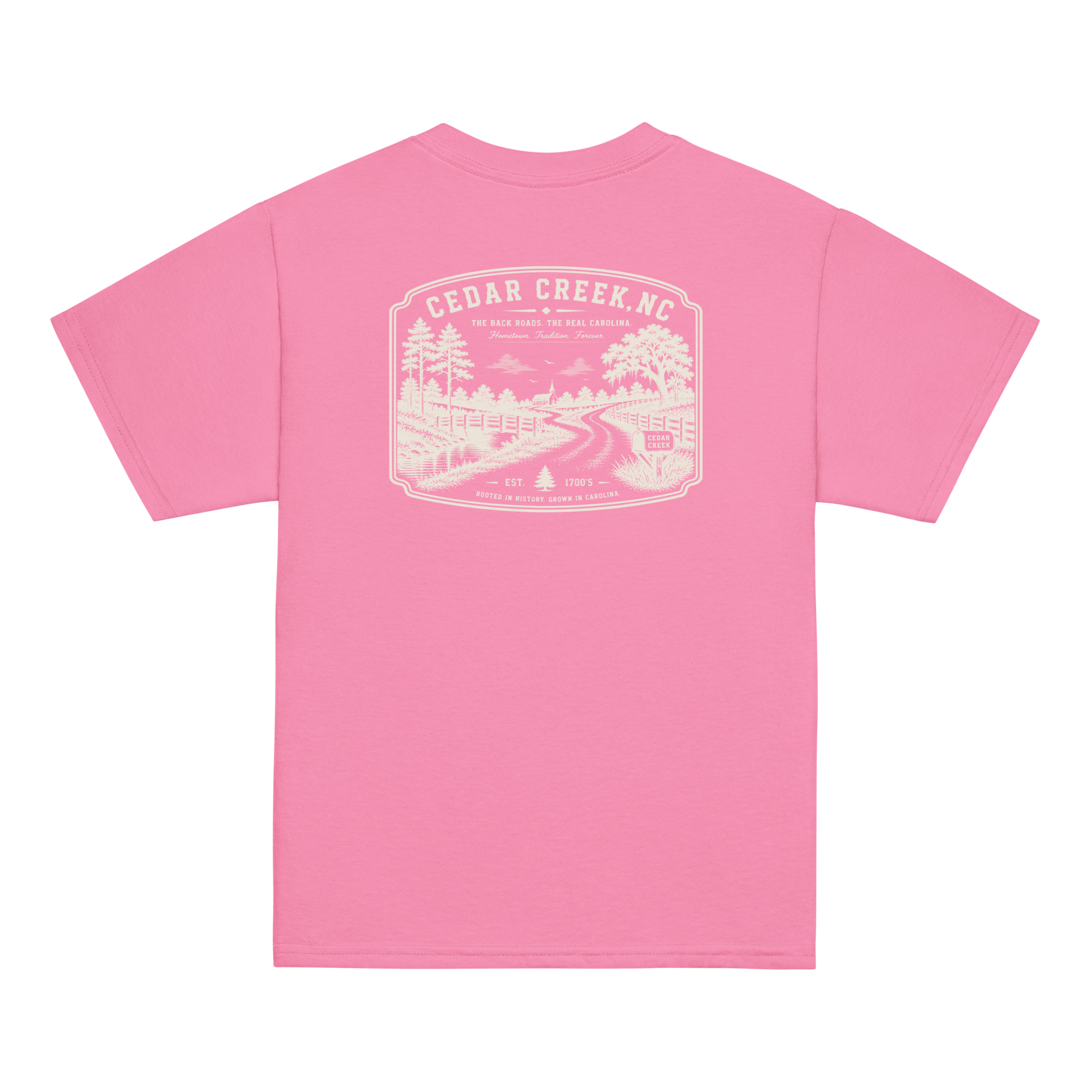 Cedar Creek, NC - The Back Roads - Youth Classic Tee