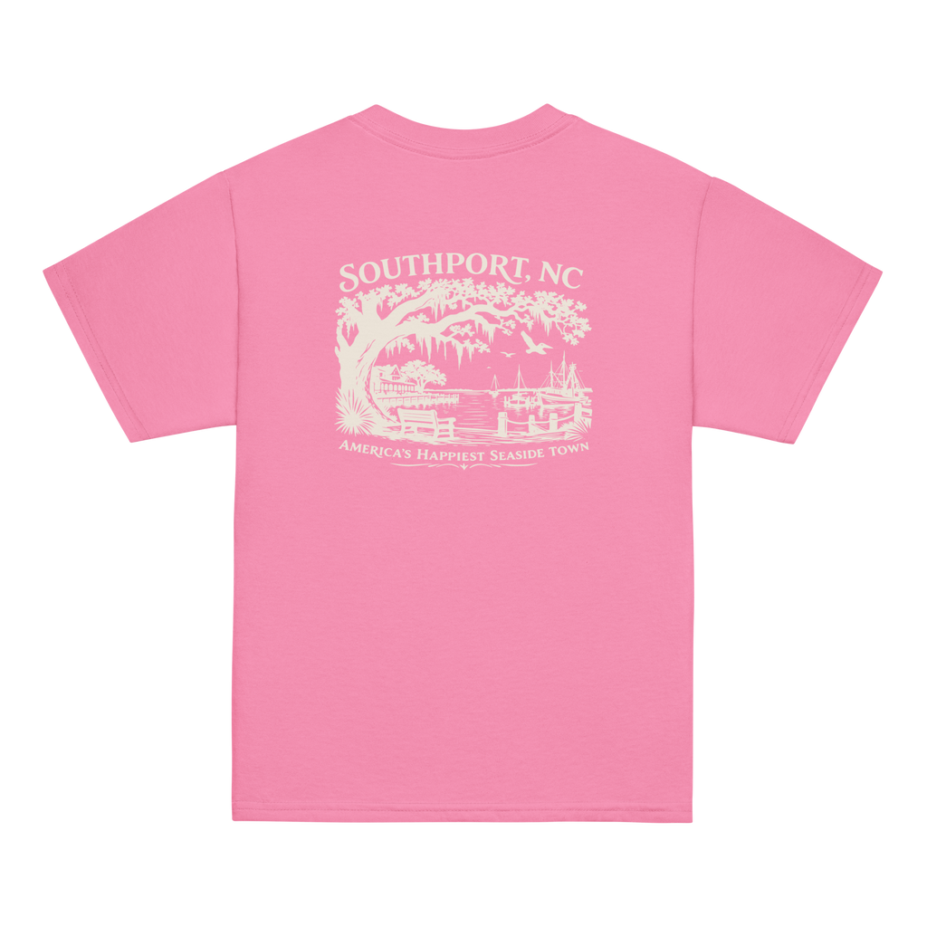 Southport, NC - Happy Seaside Town - Youth Classic Tee