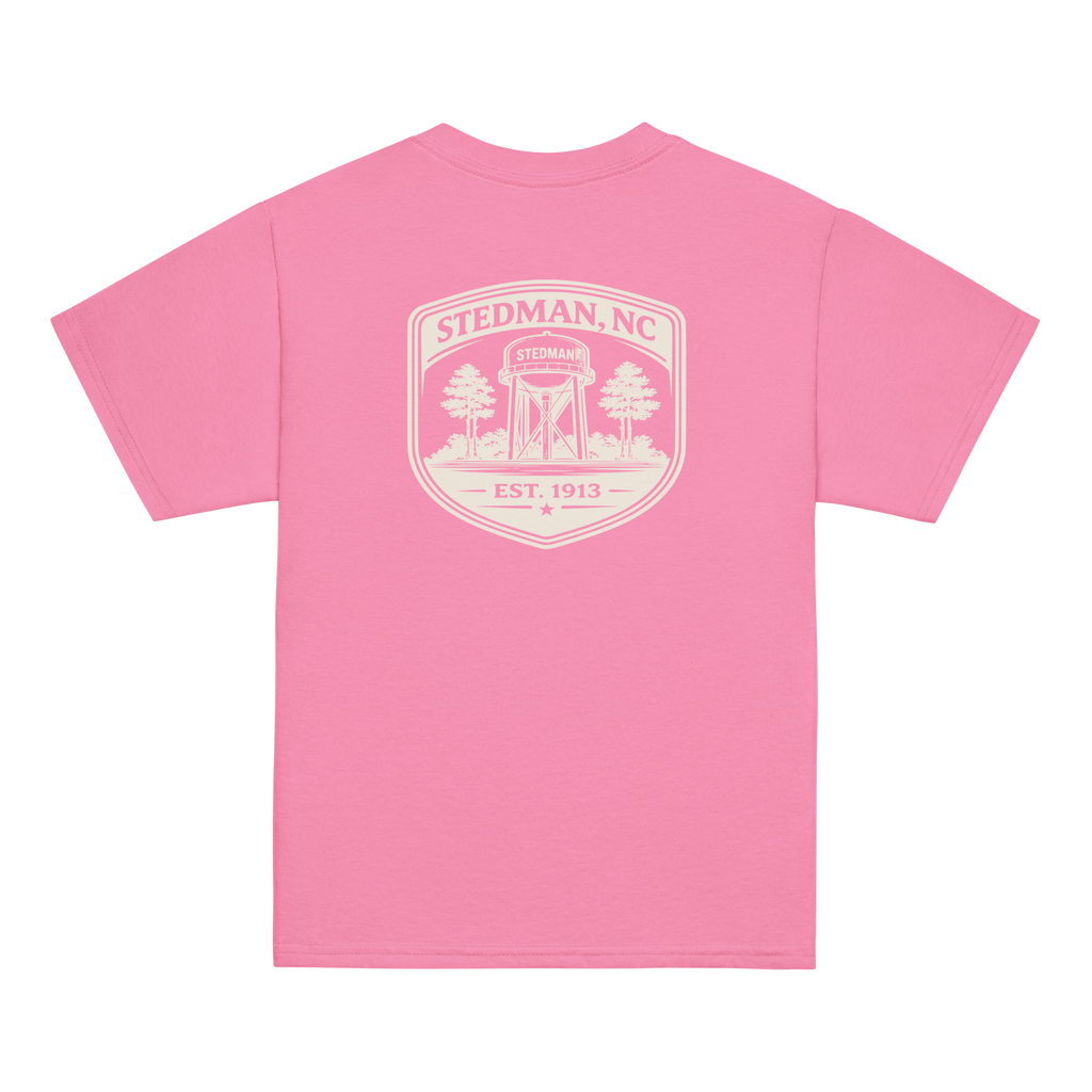 Stedman, NC - Water Tower Shield Badge - Youth Classic Tee