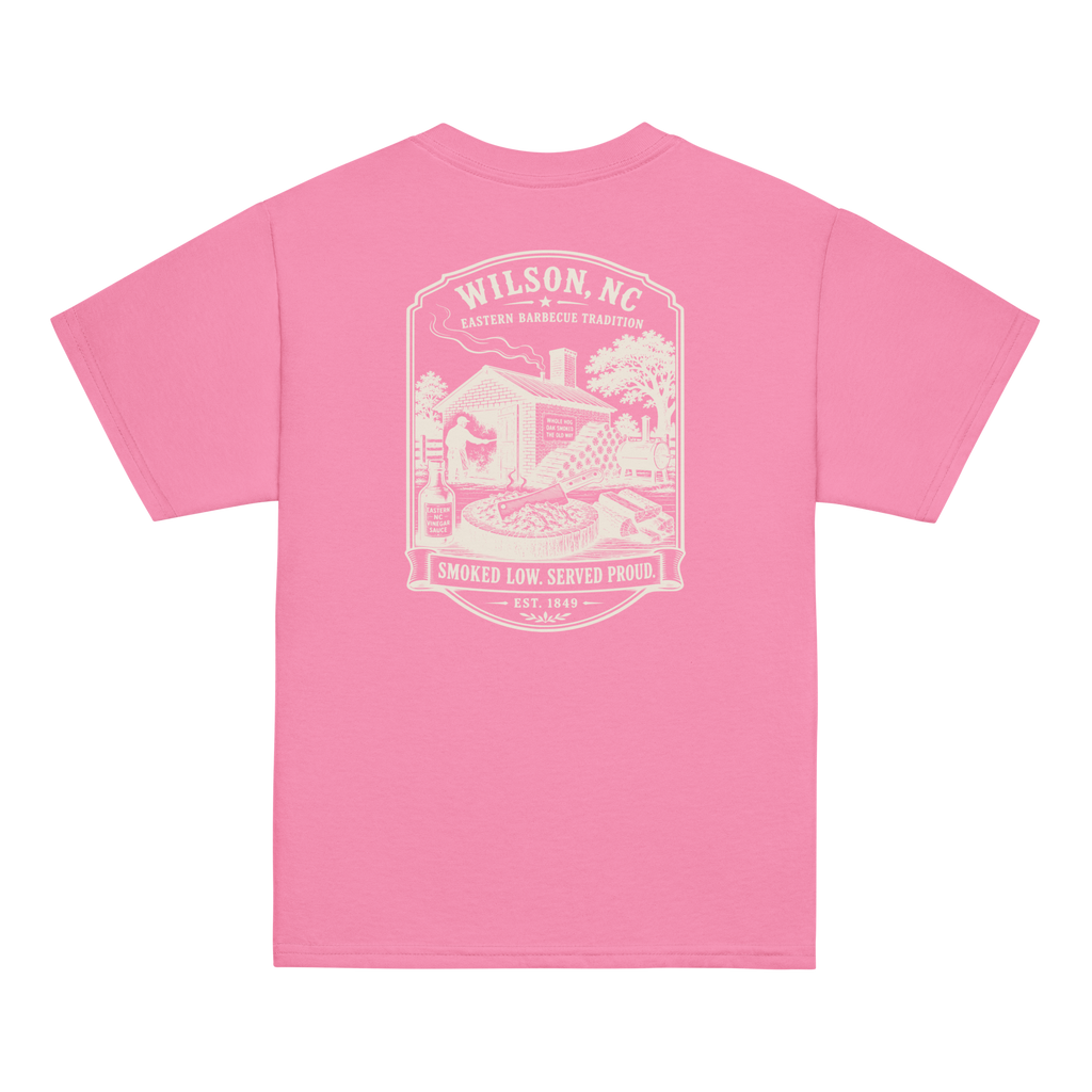 Wilson, NC - Smoked Low. Served Proud - Youth Classic Tee