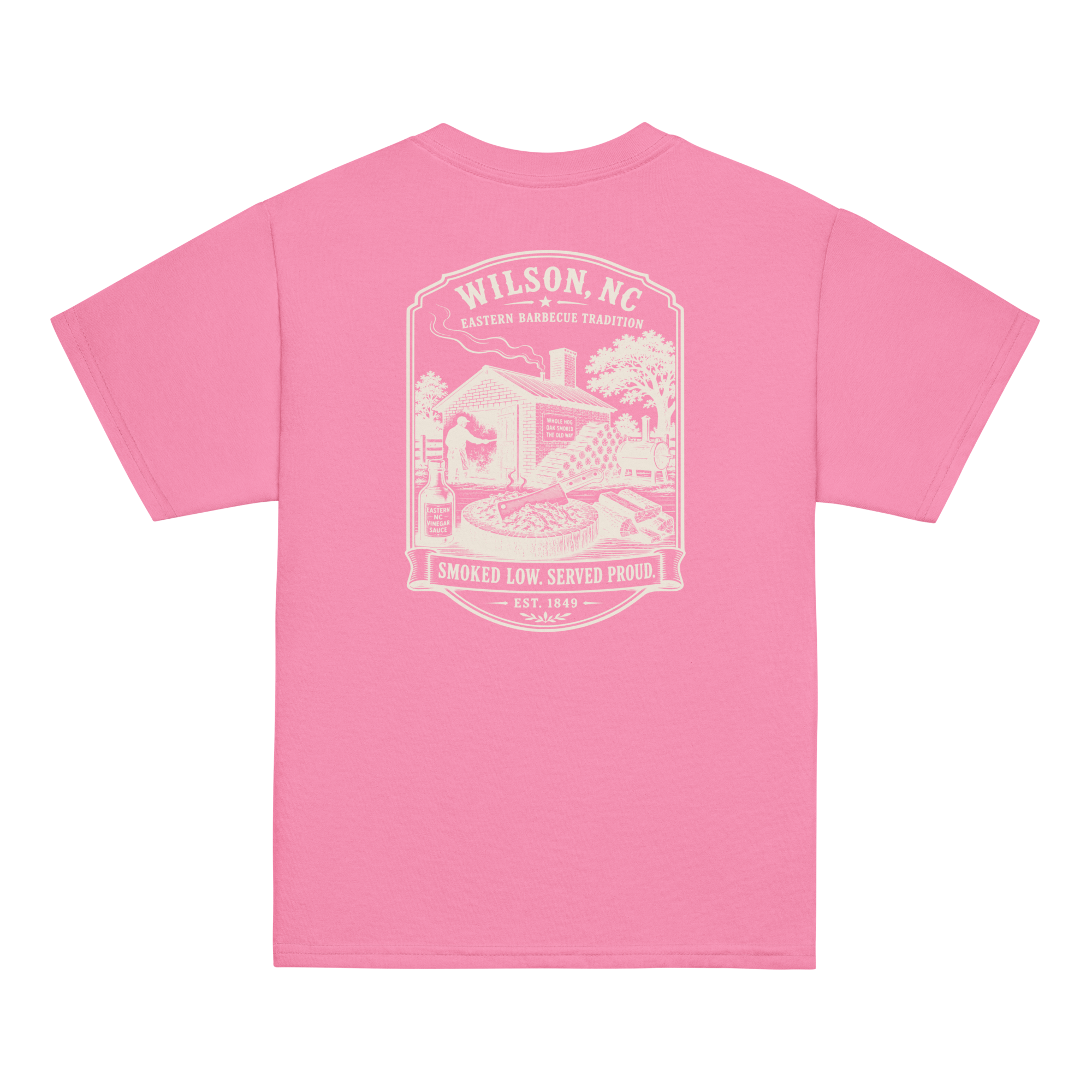 Wilson, NC - Smoked Low. Served Proud - Youth Classic Tee