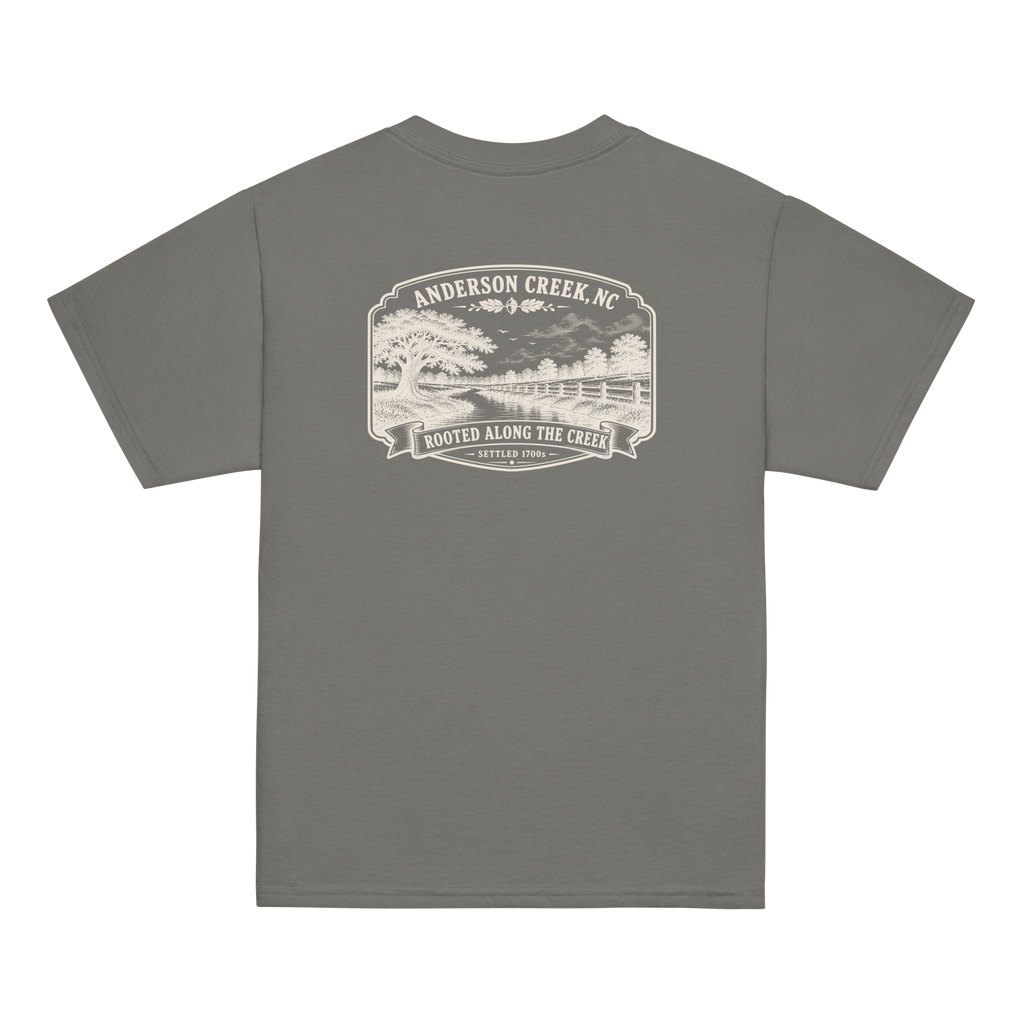 Anderson Creek, NC - Rooted Along The Creek - Youth Classic Tee