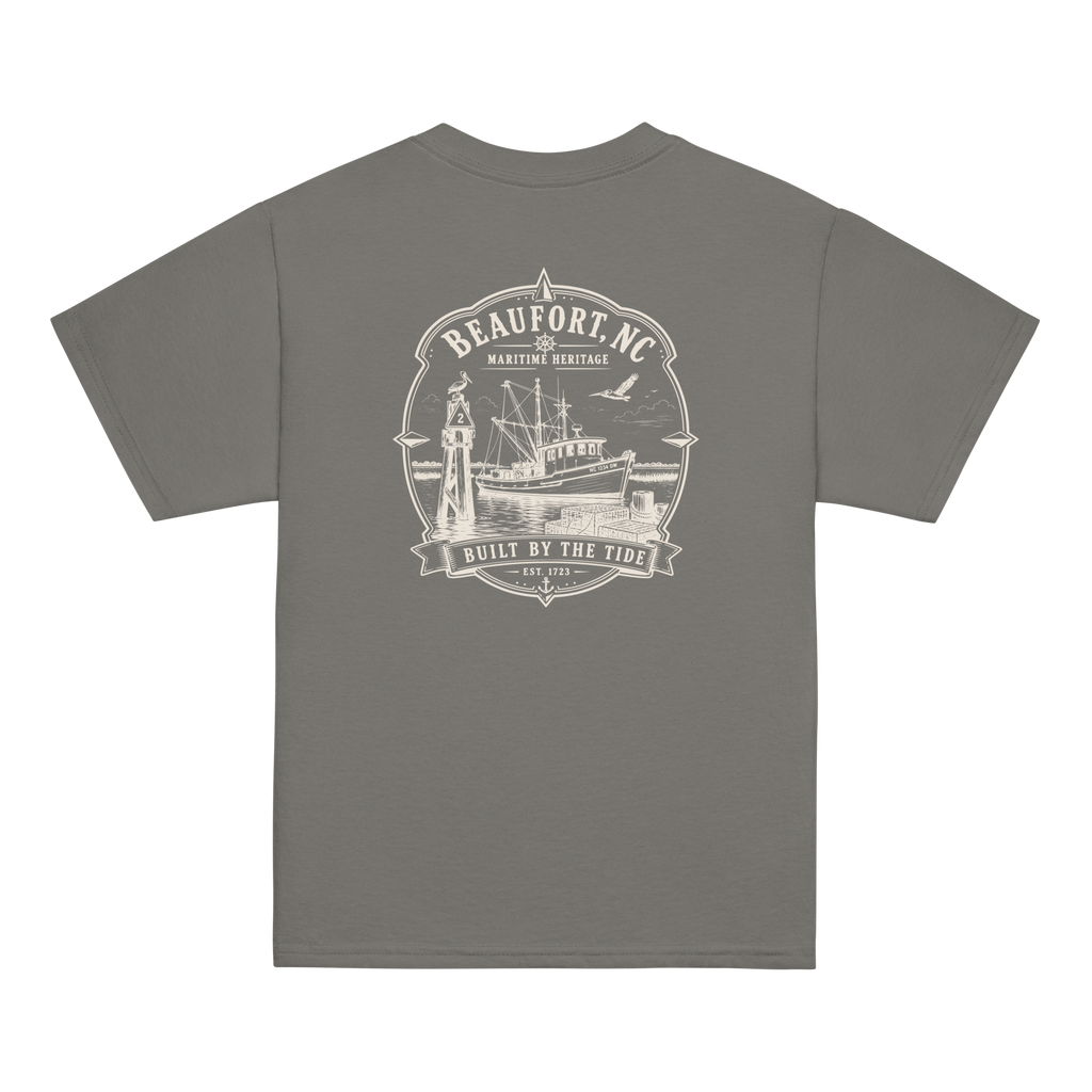 Beaufort, NC - Built By The Tide - Youth Classic Tee