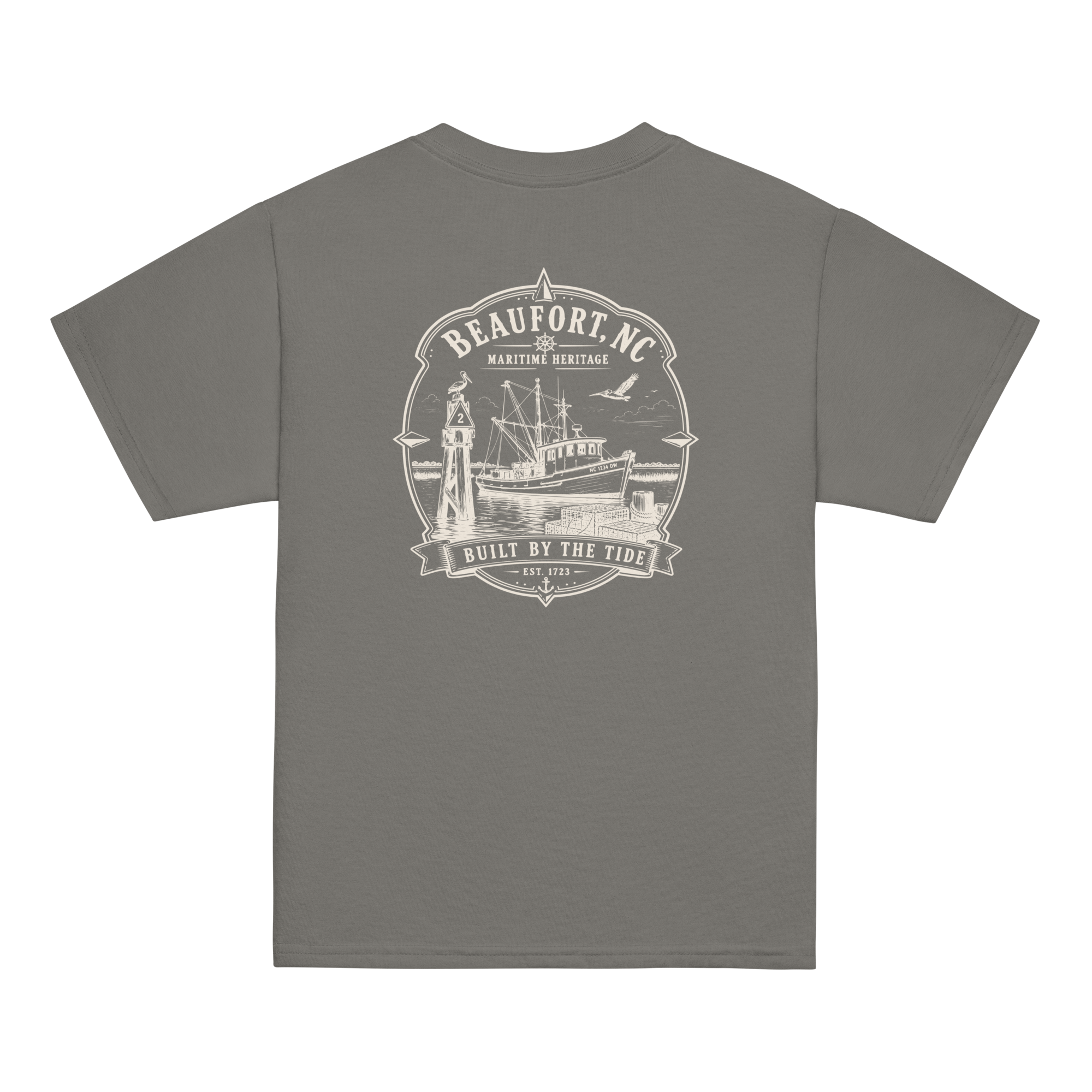 Beaufort, NC - Built By The Tide - Youth Classic Tee