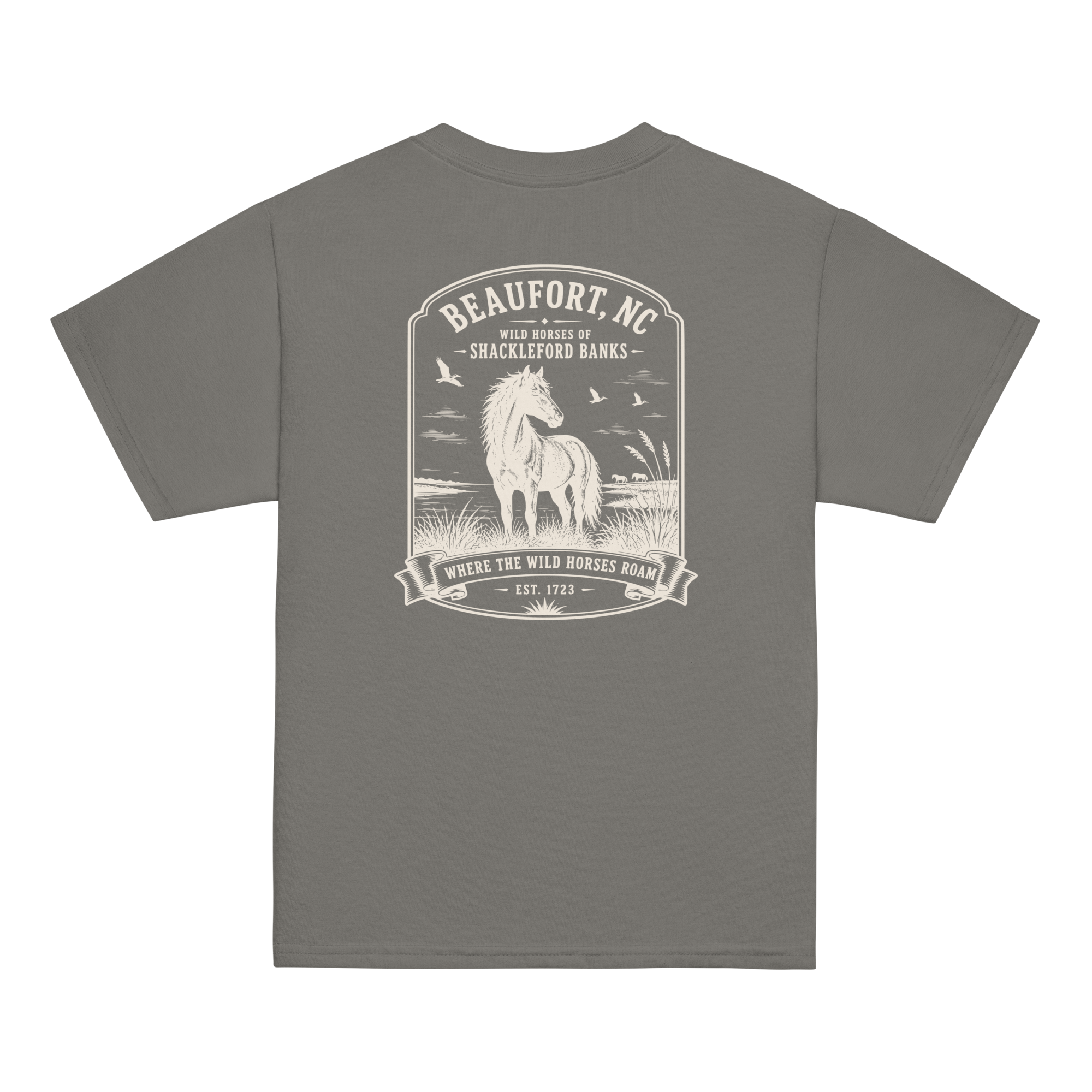 Beaufort, NC - Wild Horses Of Shackleford - Youth Classic Tee