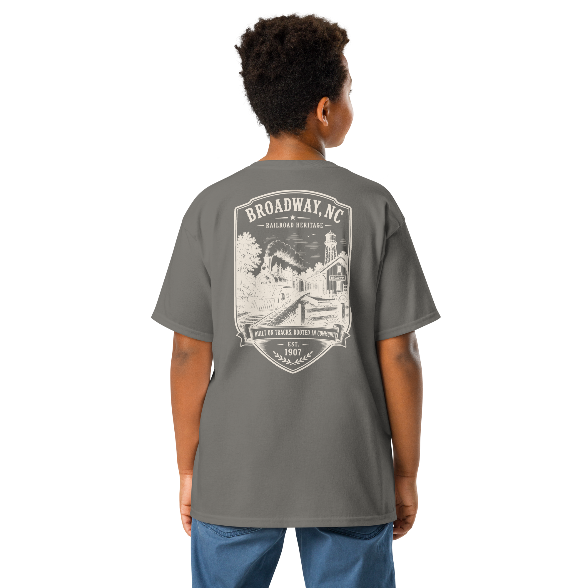 Broadway, NC - Railroad Heritage - Youth Classic Tee