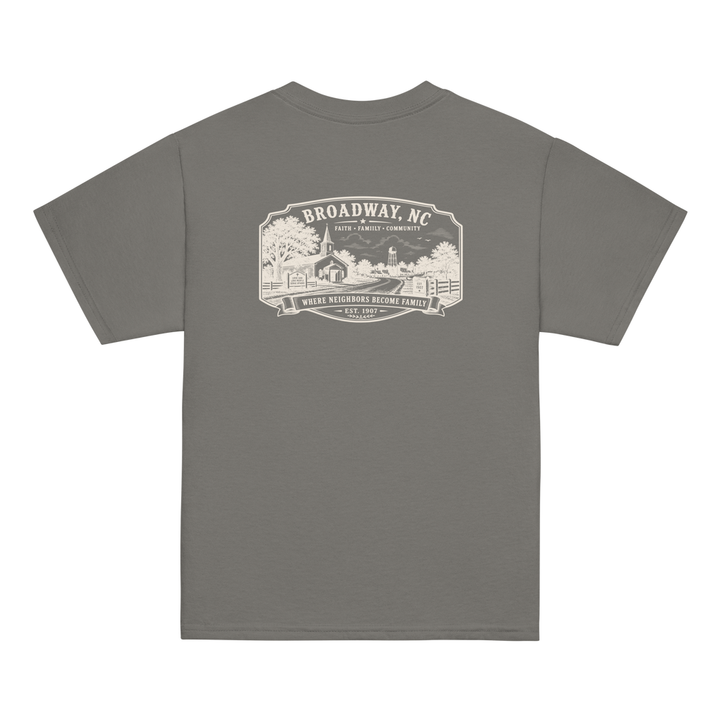 Broadway, NC - Faith, Family, Community - Youth Classic Tee