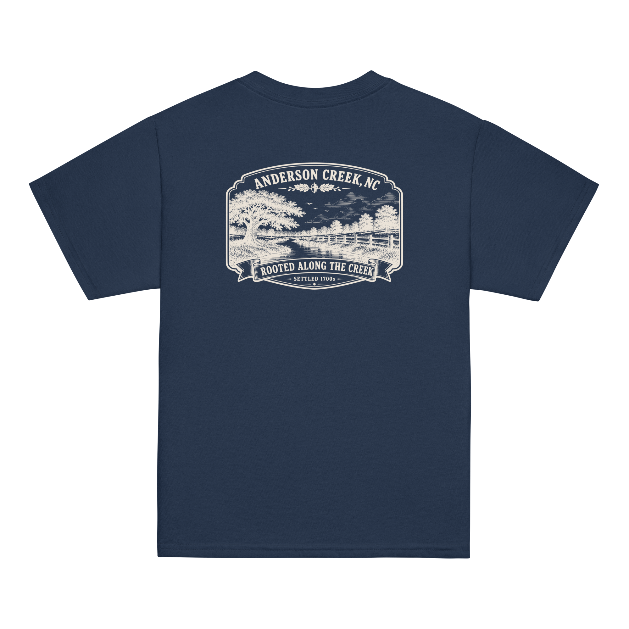 Anderson Creek, NC - Rooted Along The Creek - Youth Classic Tee