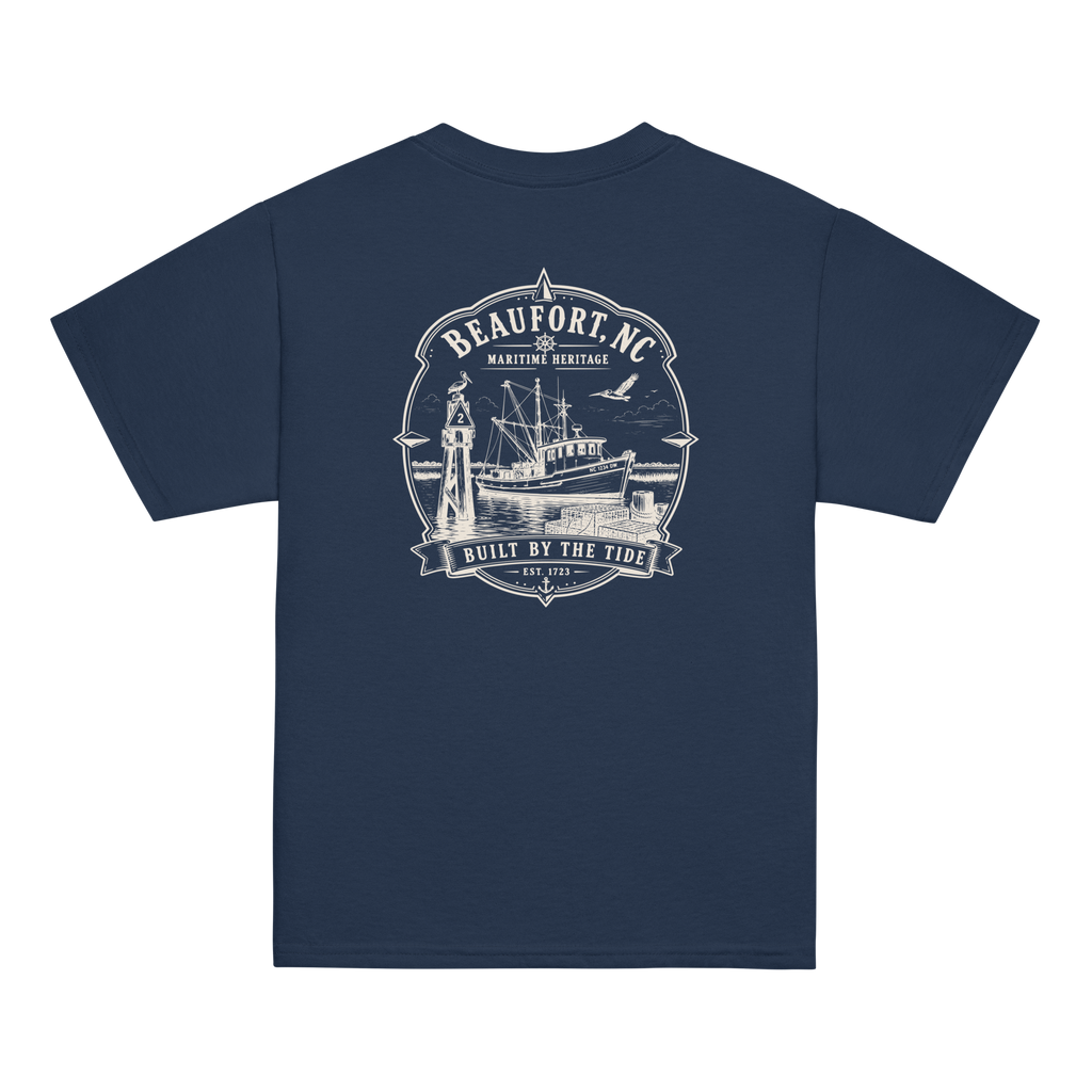Beaufort, NC - Built By The Tide - Youth Classic Tee