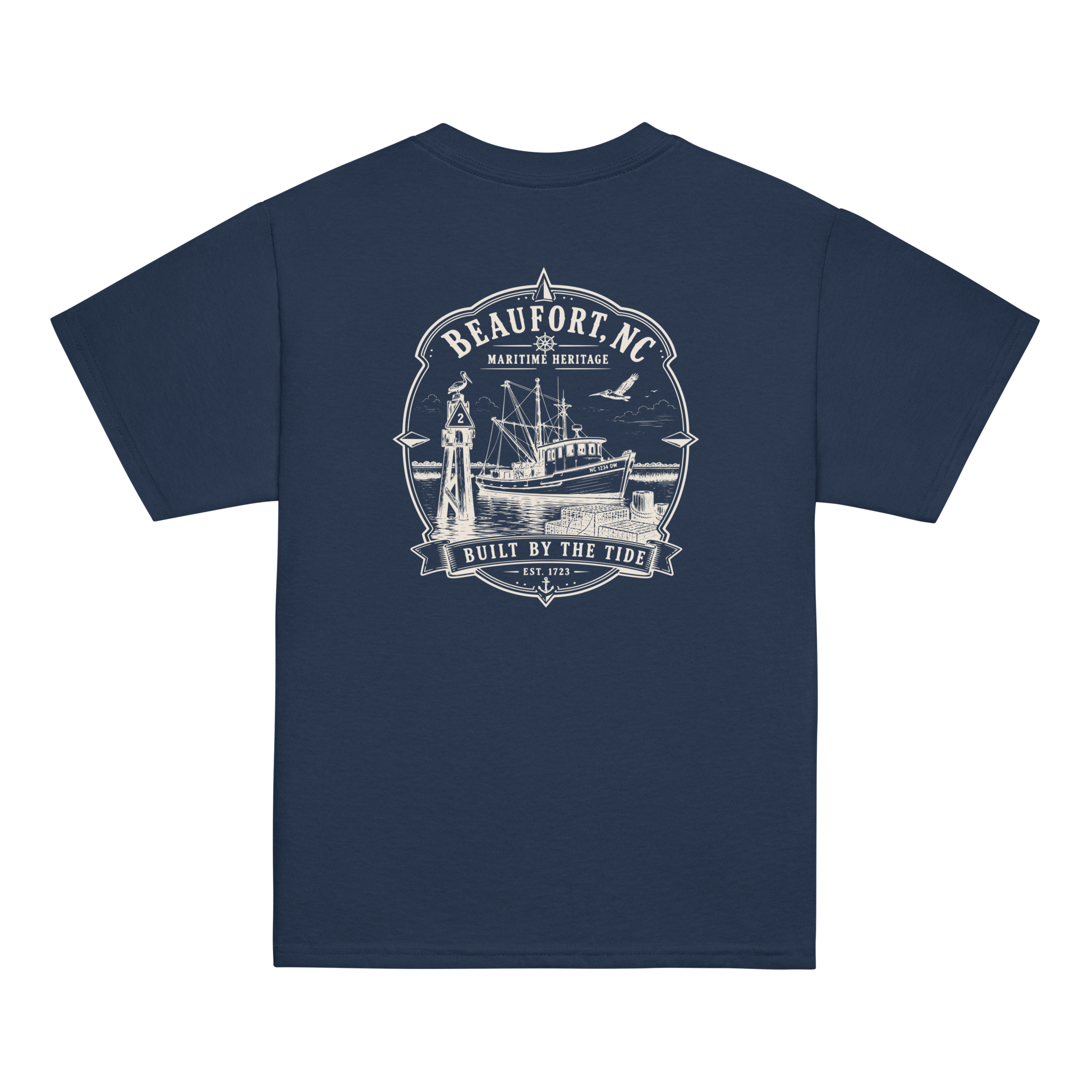 Beaufort, NC - Built By The Tide - Youth Classic Tee