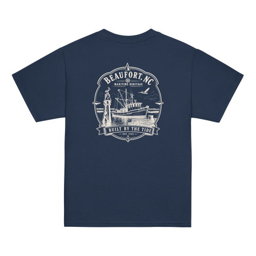 Beaufort, NC - Built By The Tide - Youth Classic Tee