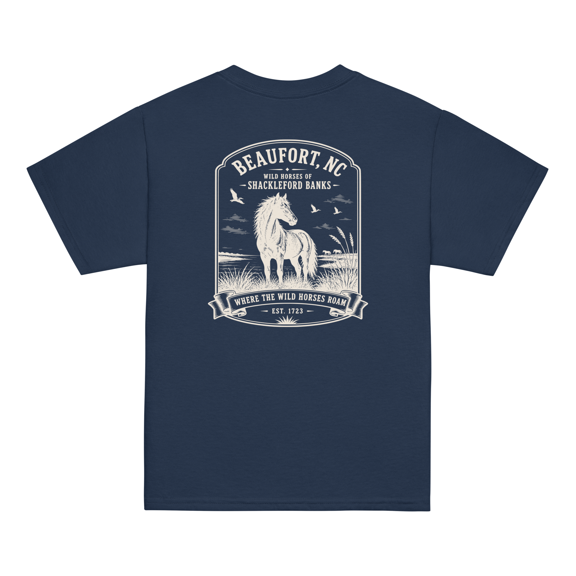 Beaufort, NC - Wild Horses Of Shackleford - Youth Classic Tee