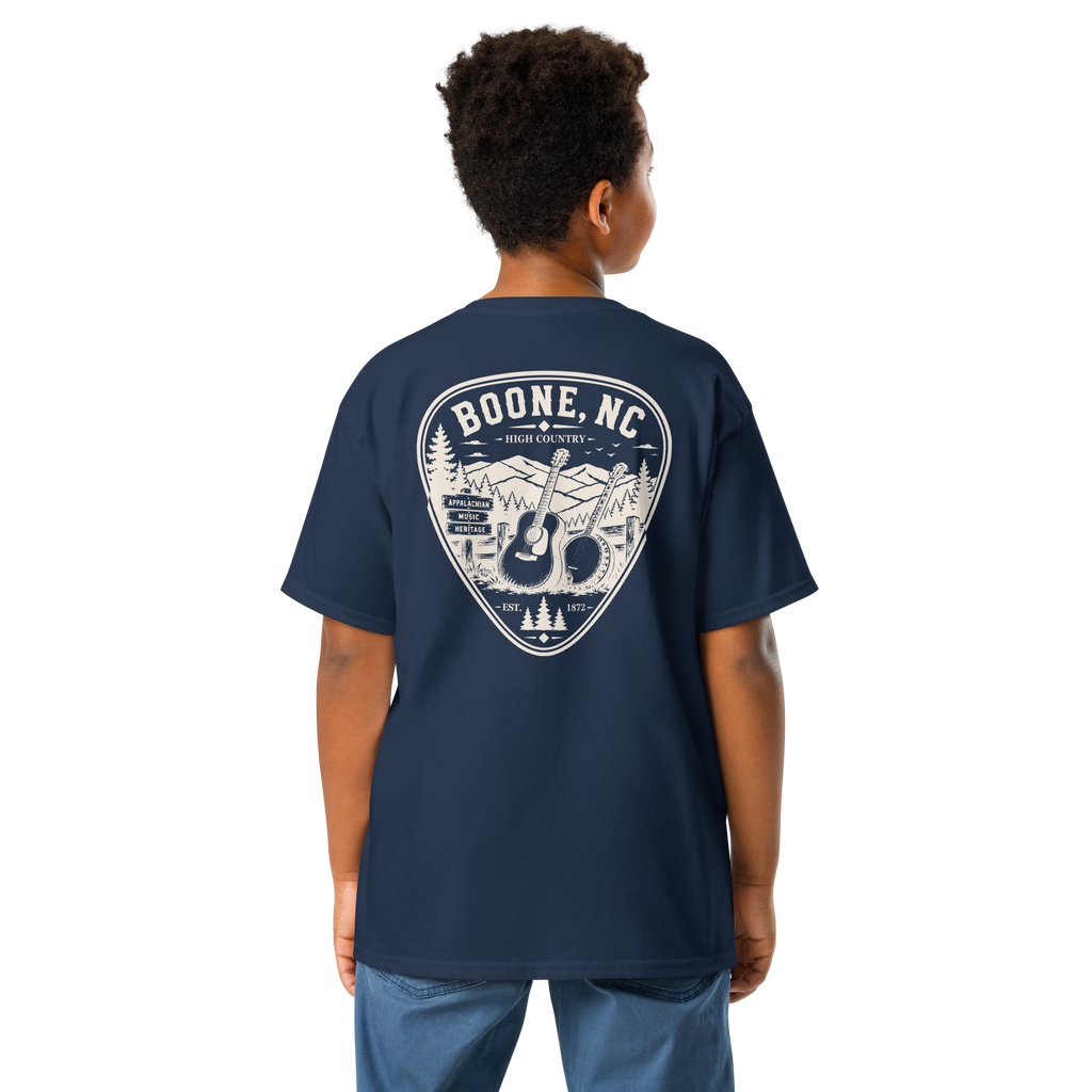 Boone, NC - Mountain Music - Youth Classic Tee