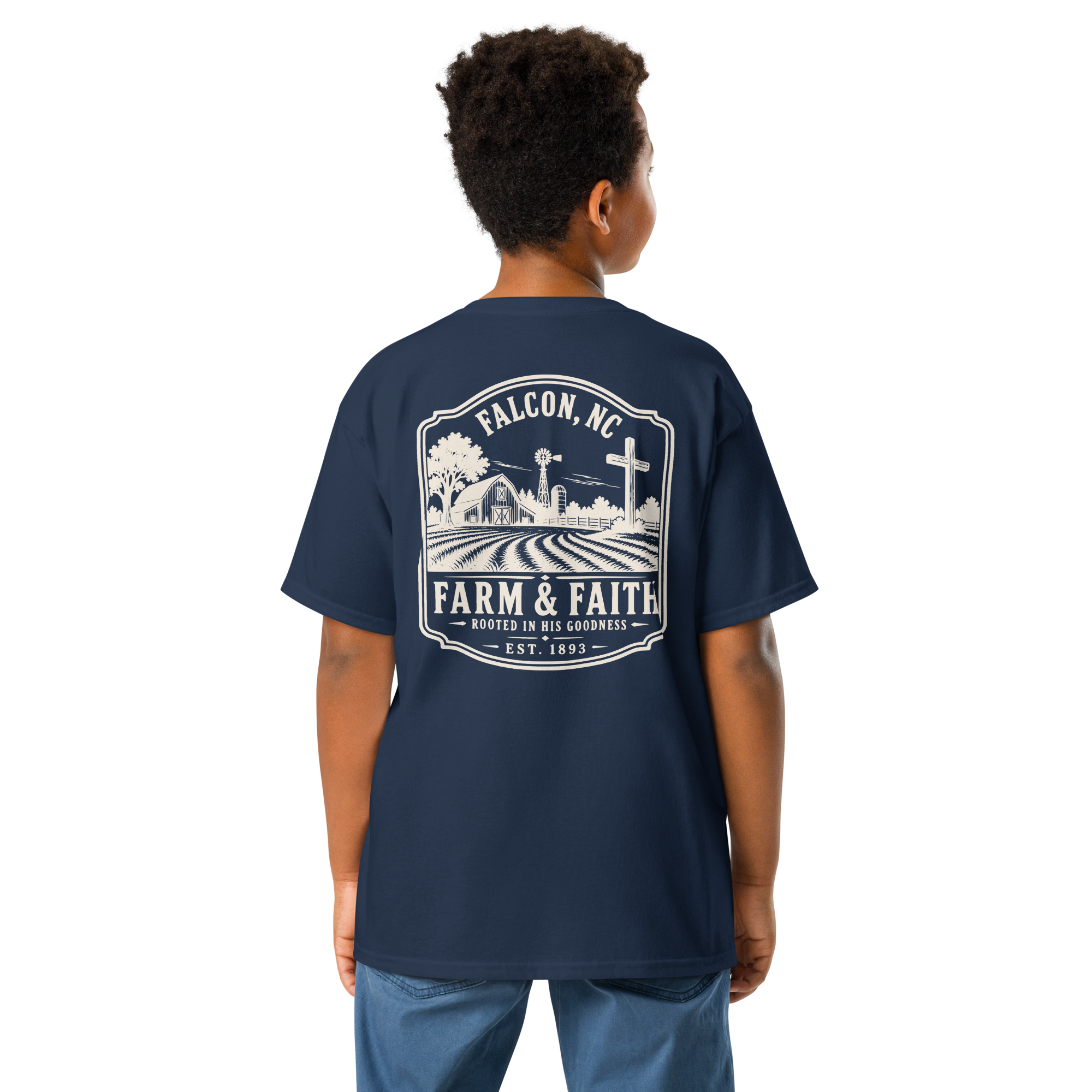 Falcon, NC - Farm & Faith - Youth Classic Tee