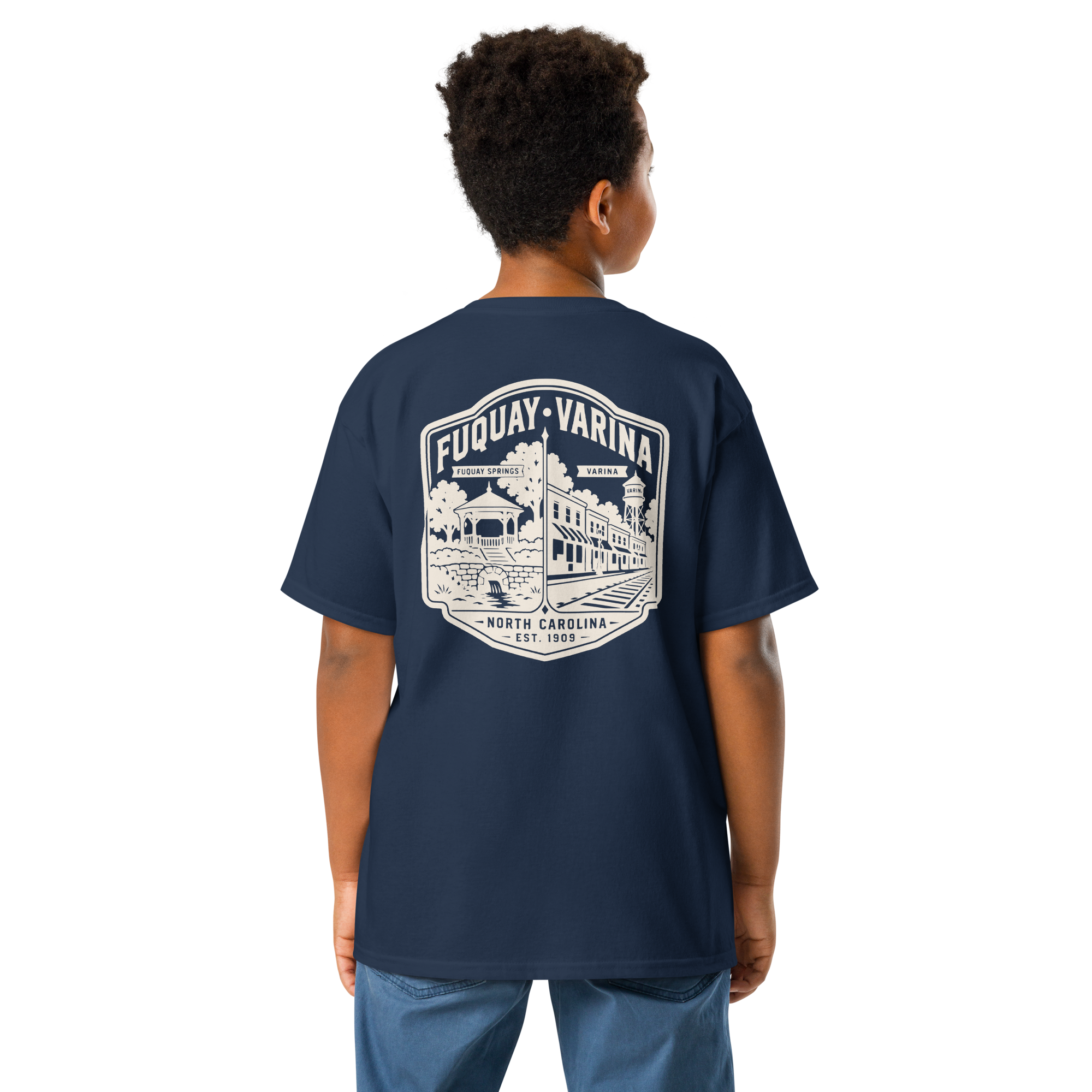 Fuquay Varina, NC - Two Towns Became One Home - Youth Classic Tee