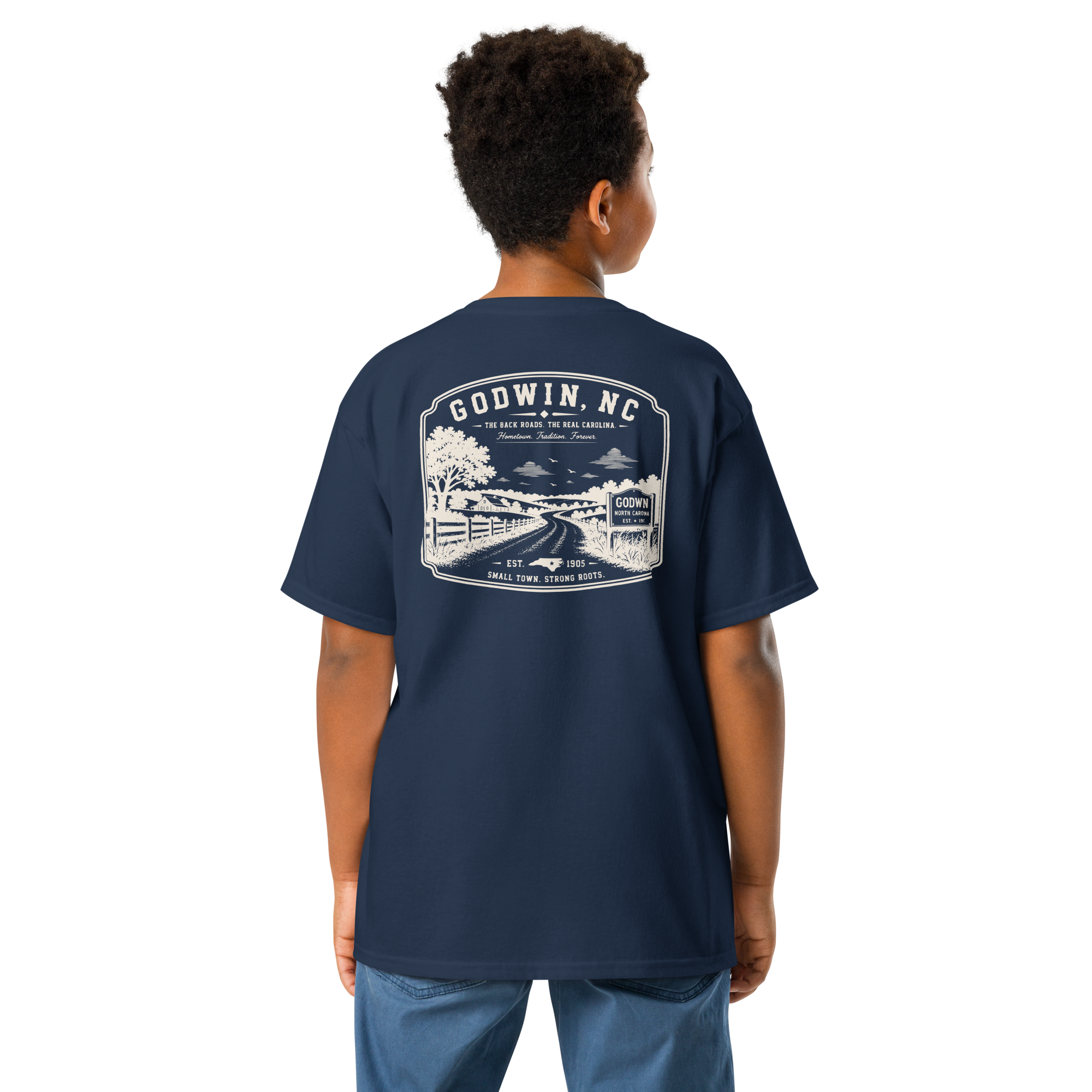 Godwin, NC - The Back Roads - Youth Classic Tee