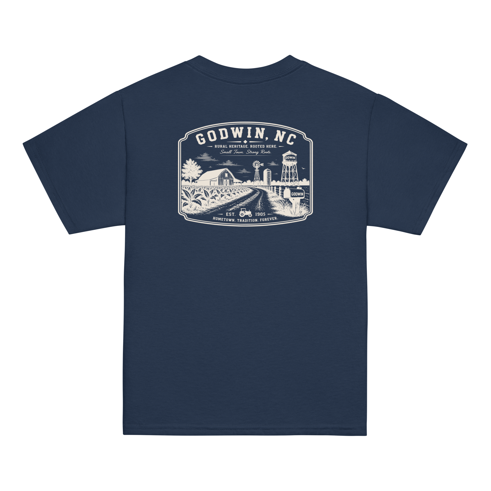 Godwin, NC - Farm Roots - Youth Classic Tee