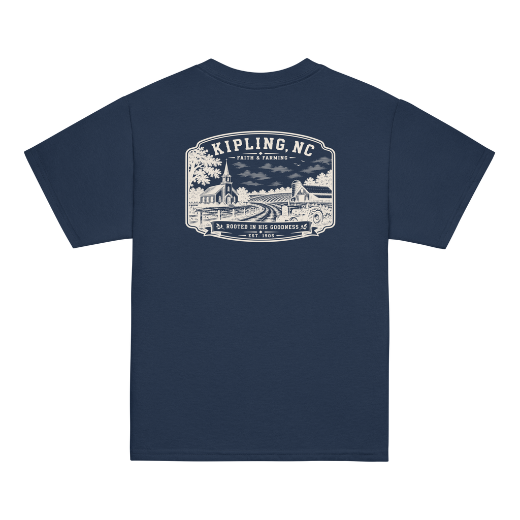 Kipling, NC - Faith & Farming - Youth Classic Tee