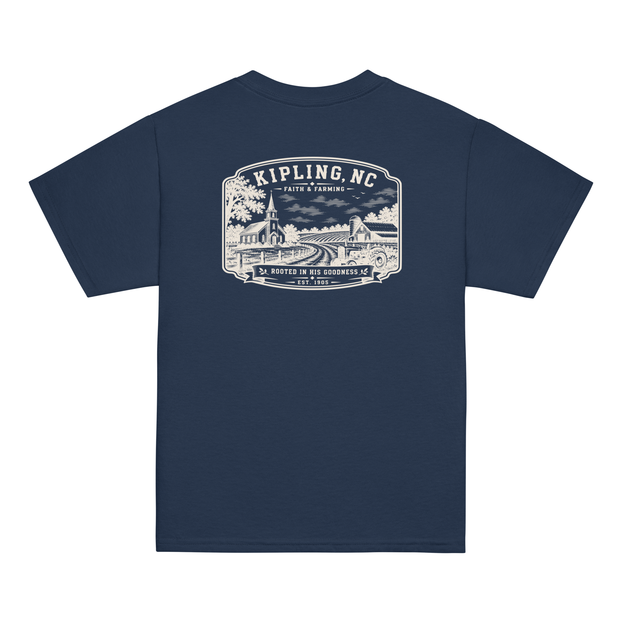 Kipling, NC - Faith & Farming - Youth Classic Tee