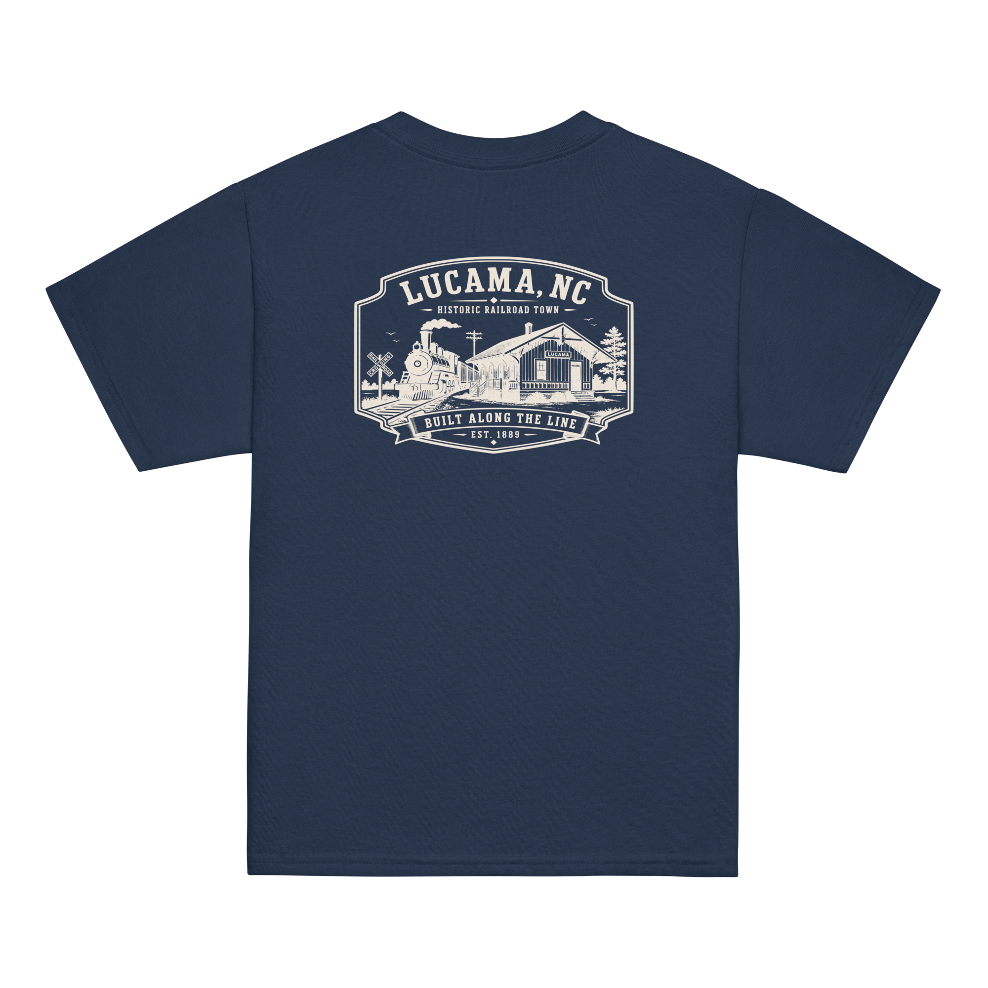 Lucama, NC - Built Along The Line - Youth Classic Tee