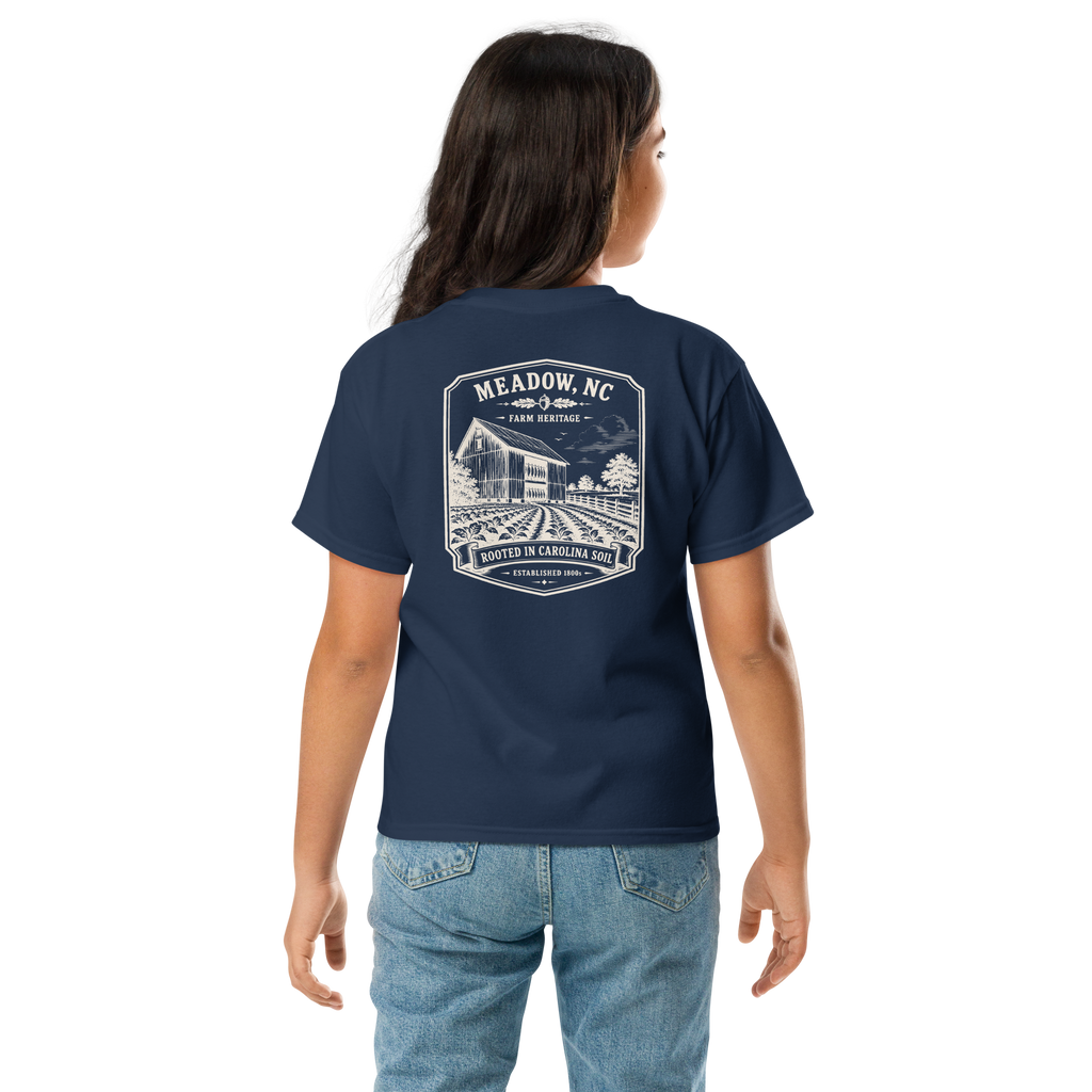 Meadow, NC - Rooted In Carolina - Youth Classic Tee