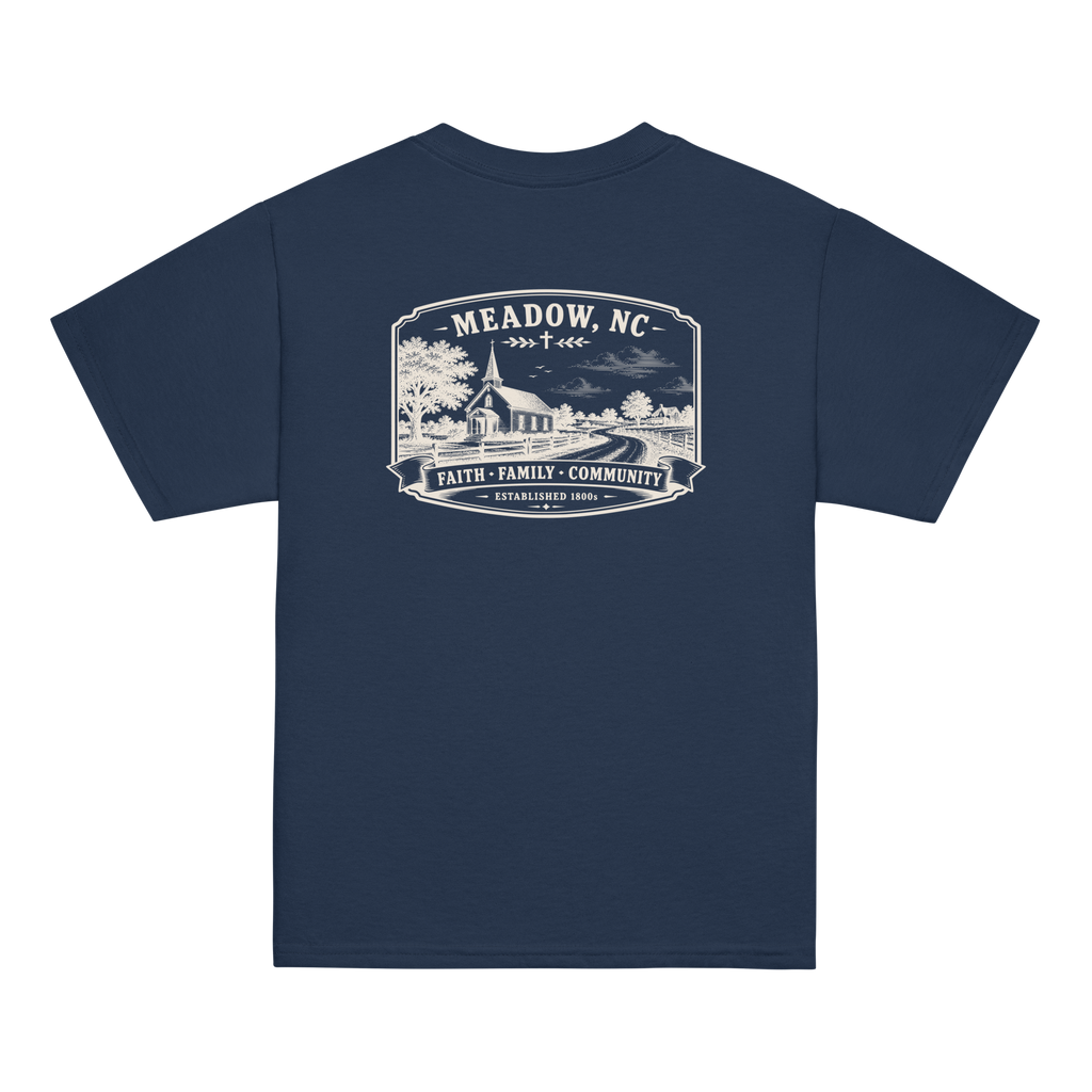 Meadow, NC - Faith, Family, Community - Youth Classic Tee