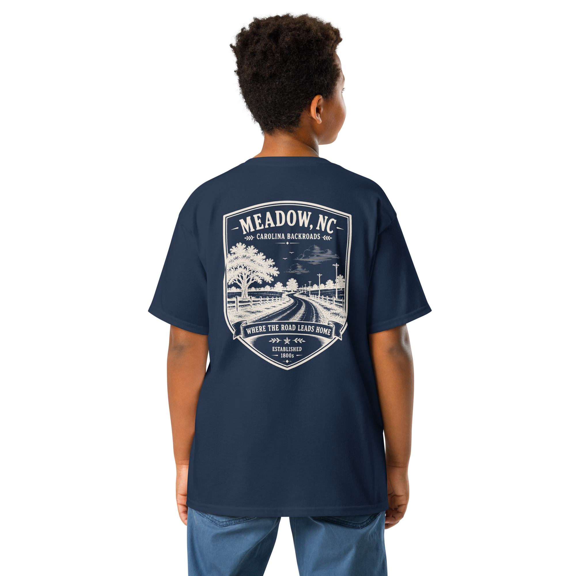 Meadow, NC - Carolina Backroads - Youth Classic Tee