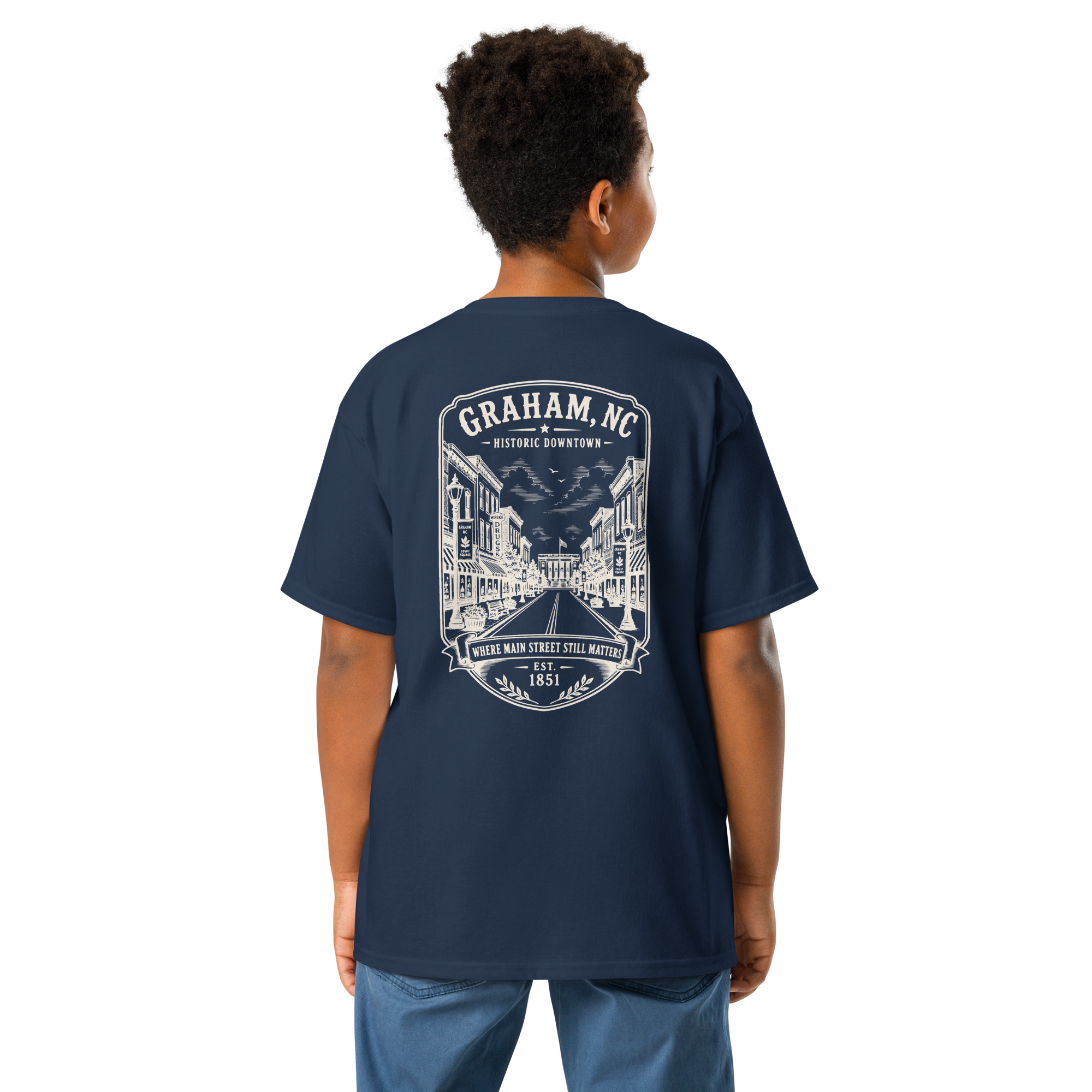 Graham, NC - Historic Courthouse - Youth Classic Tee