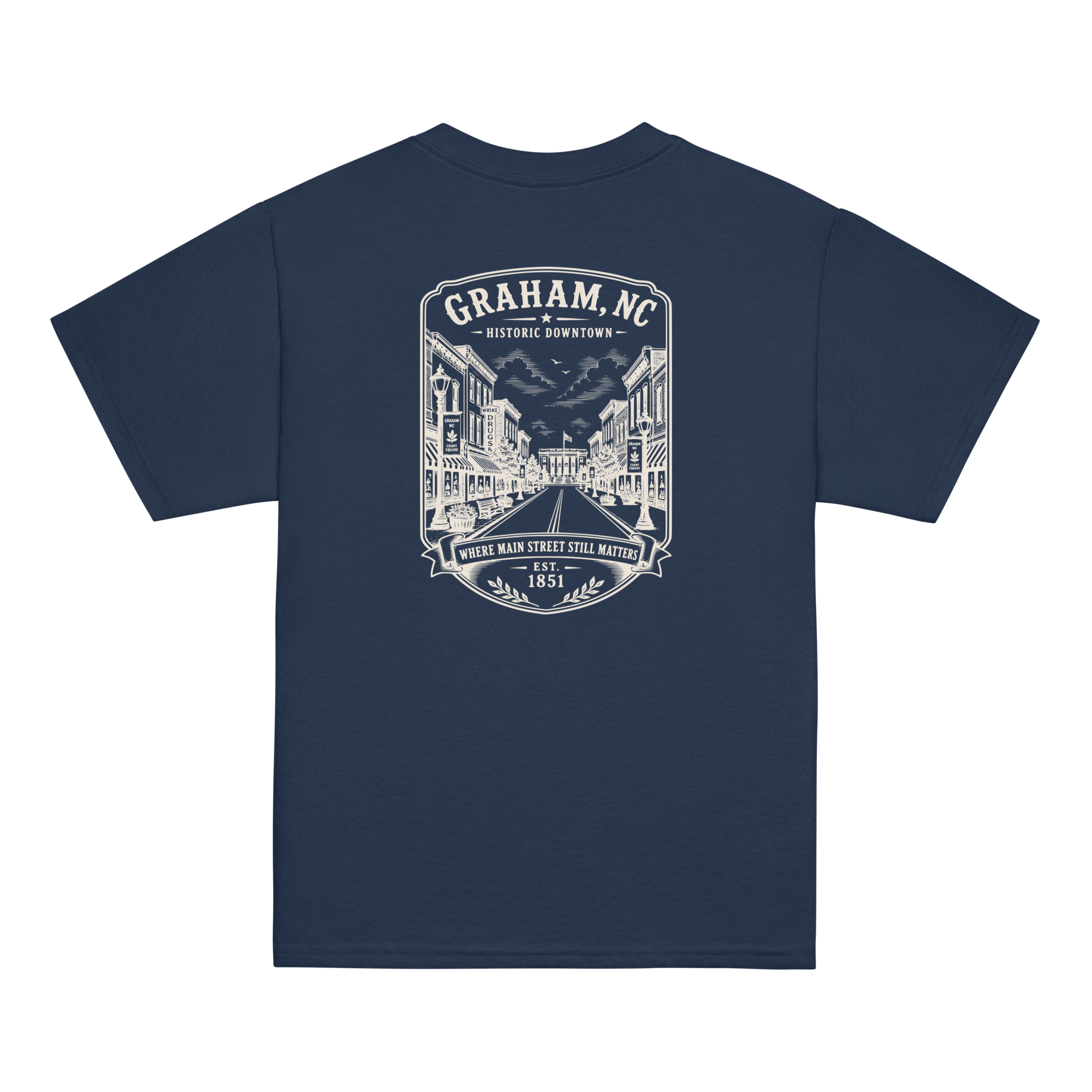 Graham, NC - Historic Courthouse - Youth Classic Tee
