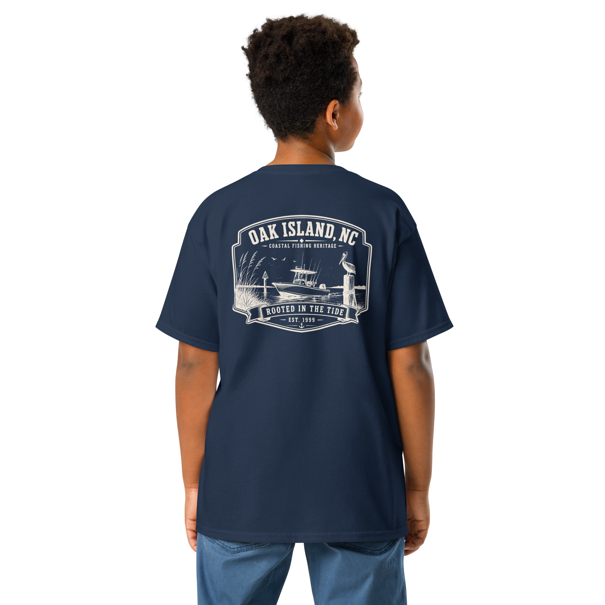 Oak Island, NC - Rooted In The Tide - Youth Classic Tee