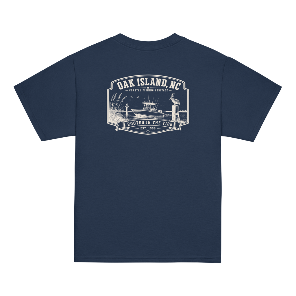 Oak Island, NC - Rooted In The Tide - Youth Classic Tee