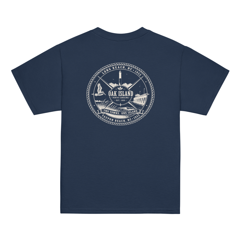Oak Island, NC - Two Towns. One Island - Youth Classic Tee