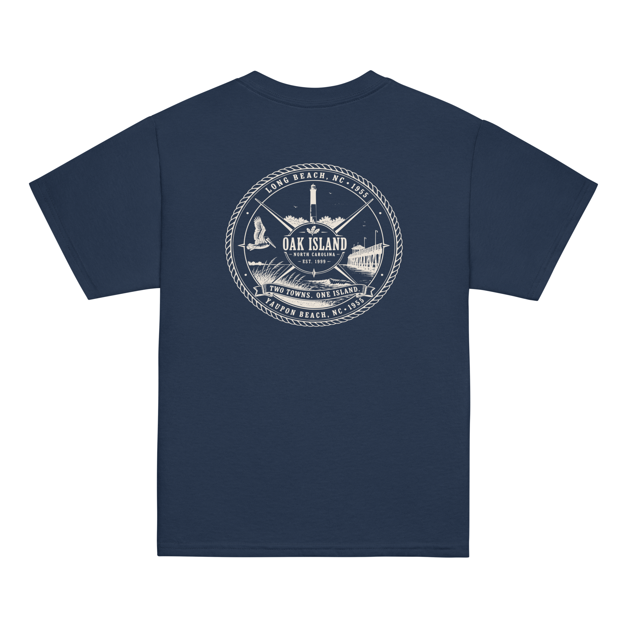 Oak Island, NC - Two Towns. One Island - Youth Classic Tee