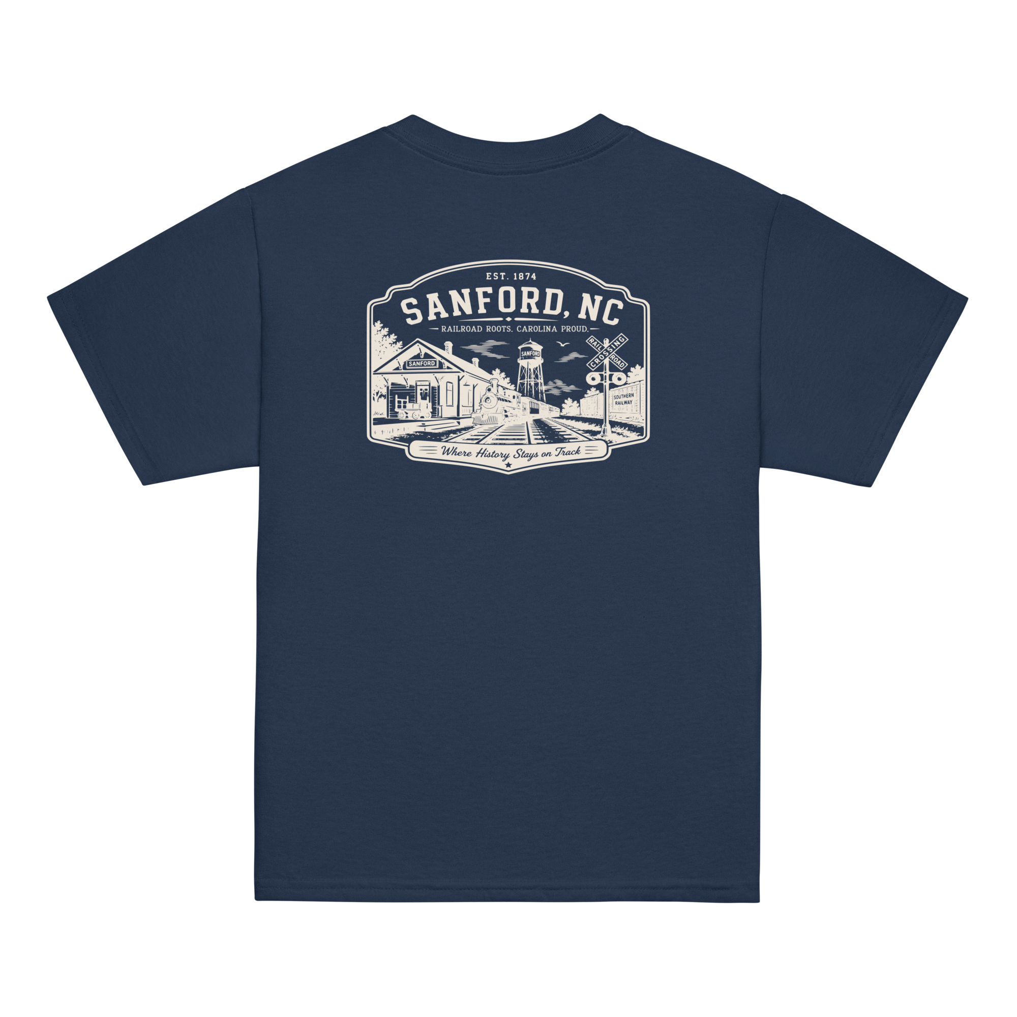 Sanford, NC - Railroad Roots - Youth Classic Tee